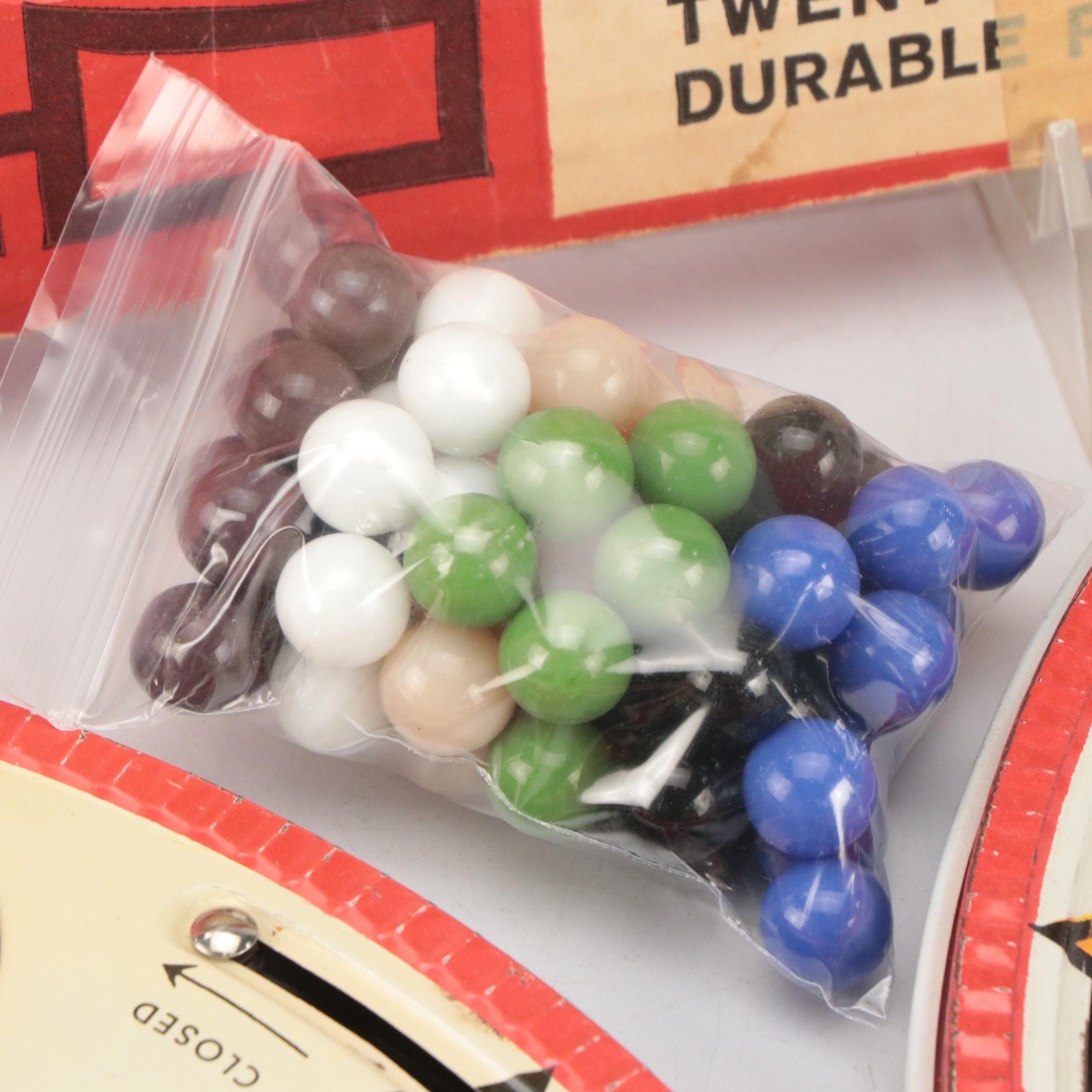 J. Chien & Co. Metal Chinese Checkers Sets with Game Pieces, Mid to Late 20th C.