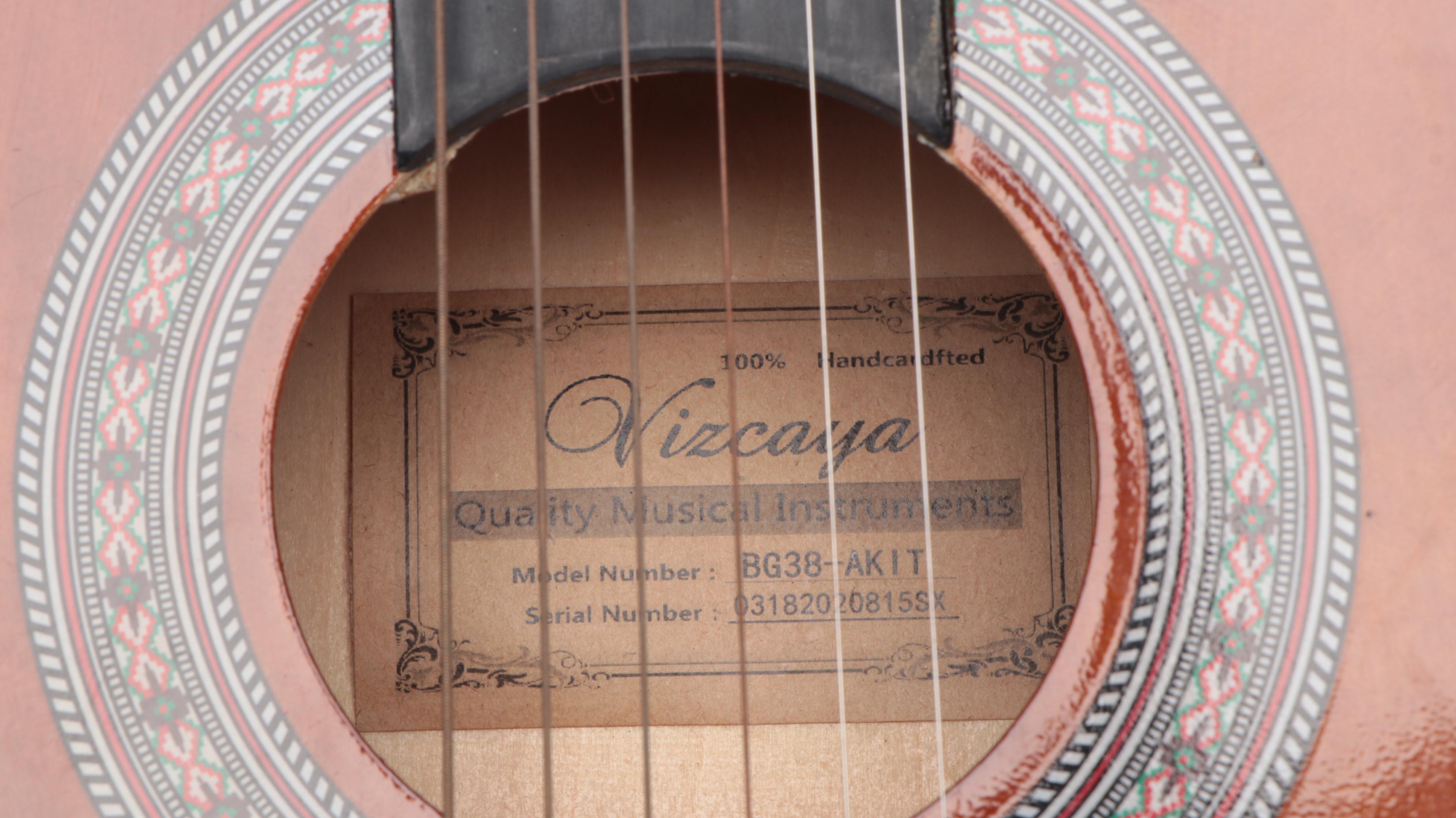 Vizcaya BG38-AKIT Right-Handed Classical Guitar with Travel Bag