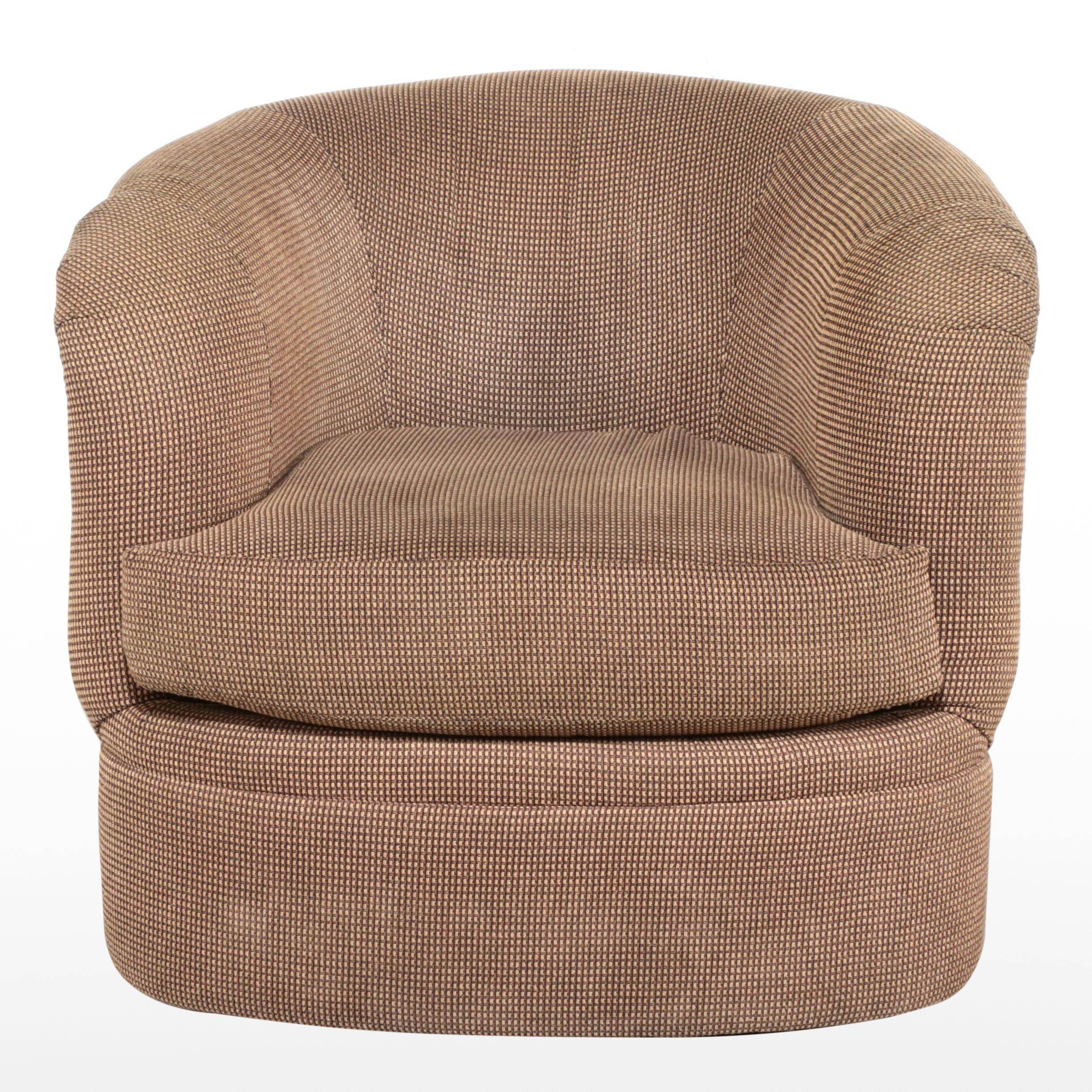 Norwalk Furniture Upholstered Barrel-Back Swivel Chair