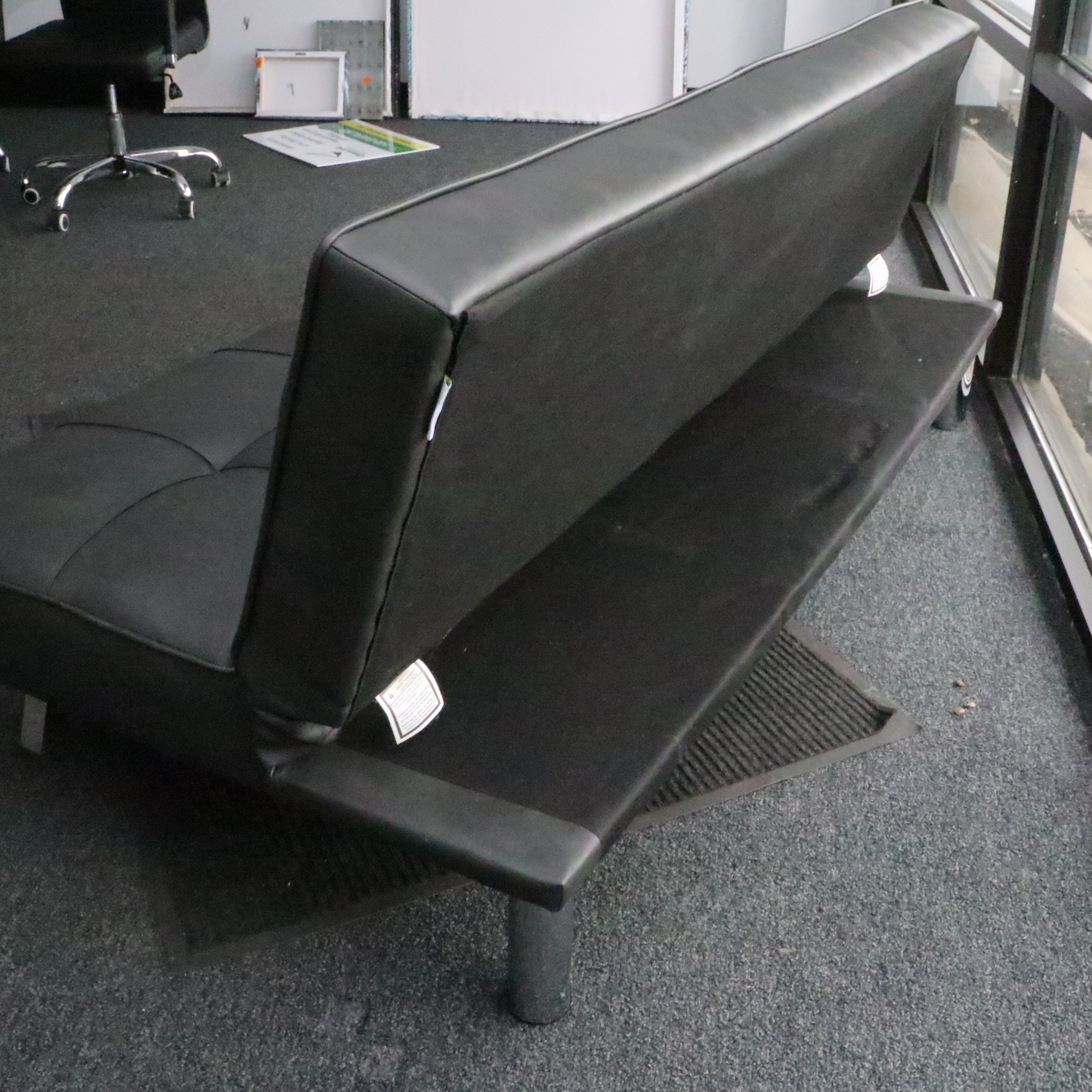 Serta Dream Convertibles Faux Leather Futon Sofa