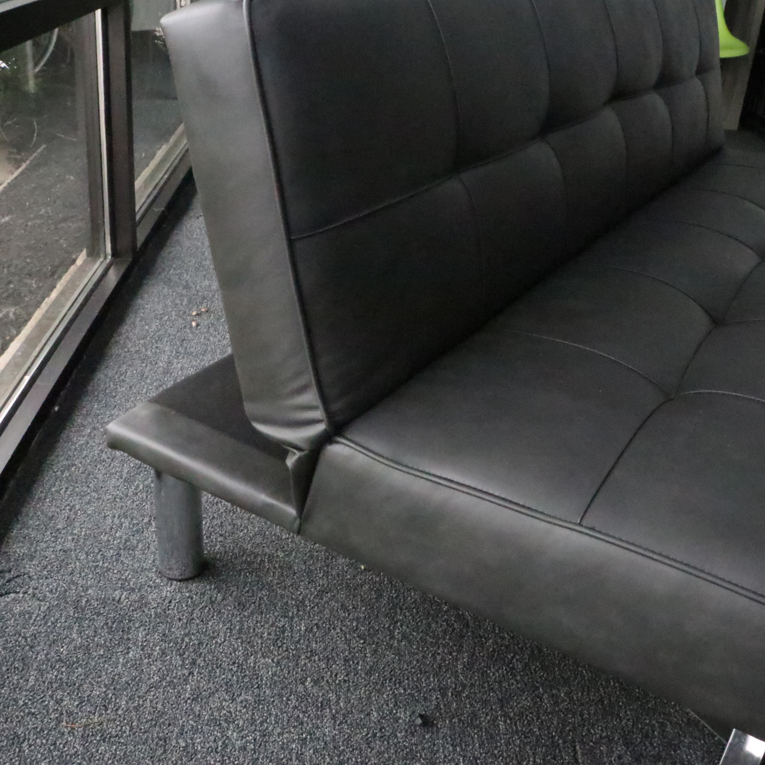 Serta Dream Convertibles Faux Leather Futon Sofa