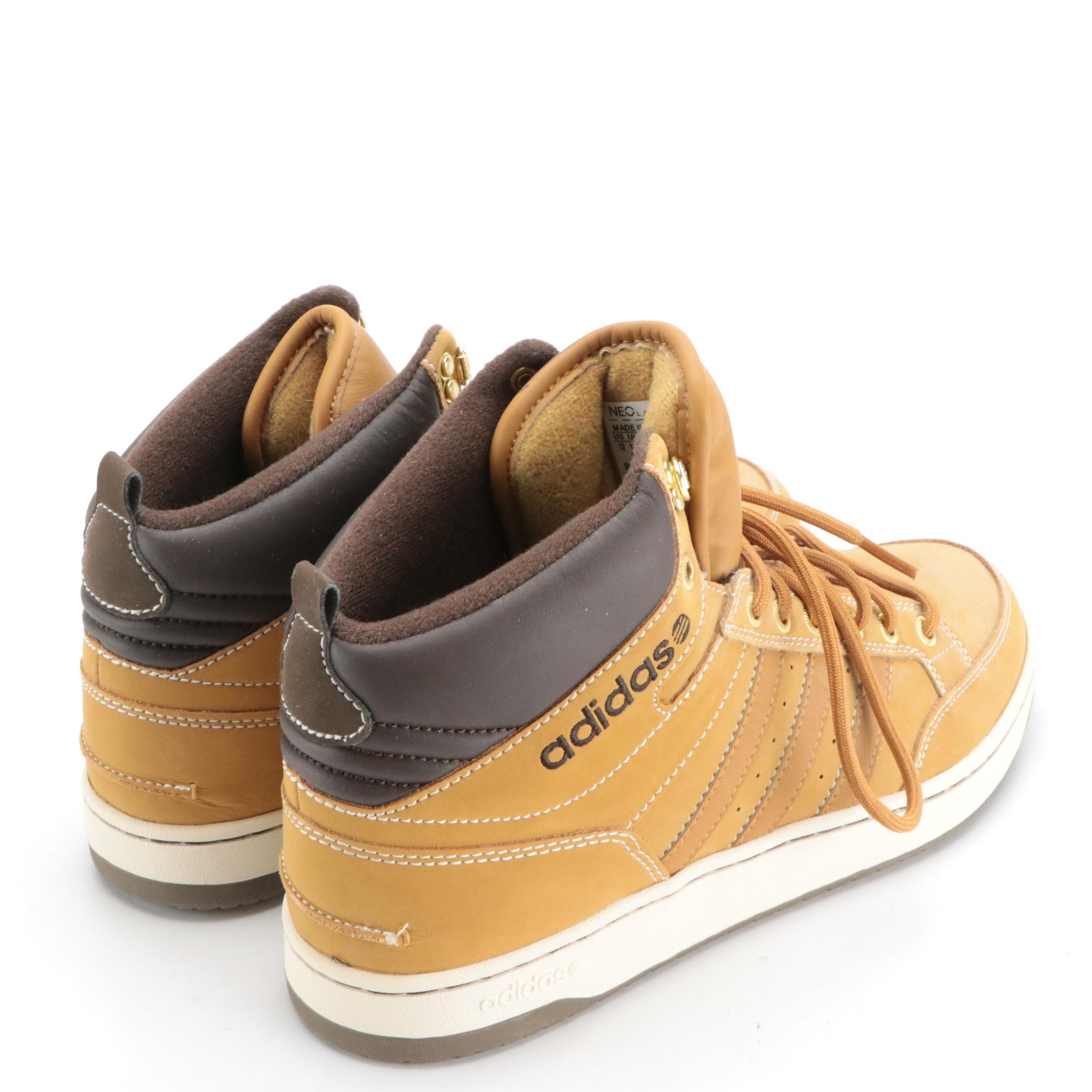 Men's Adidas Neo Hoops Mid Sneakers and Rocky Hiking Boots with Boxes