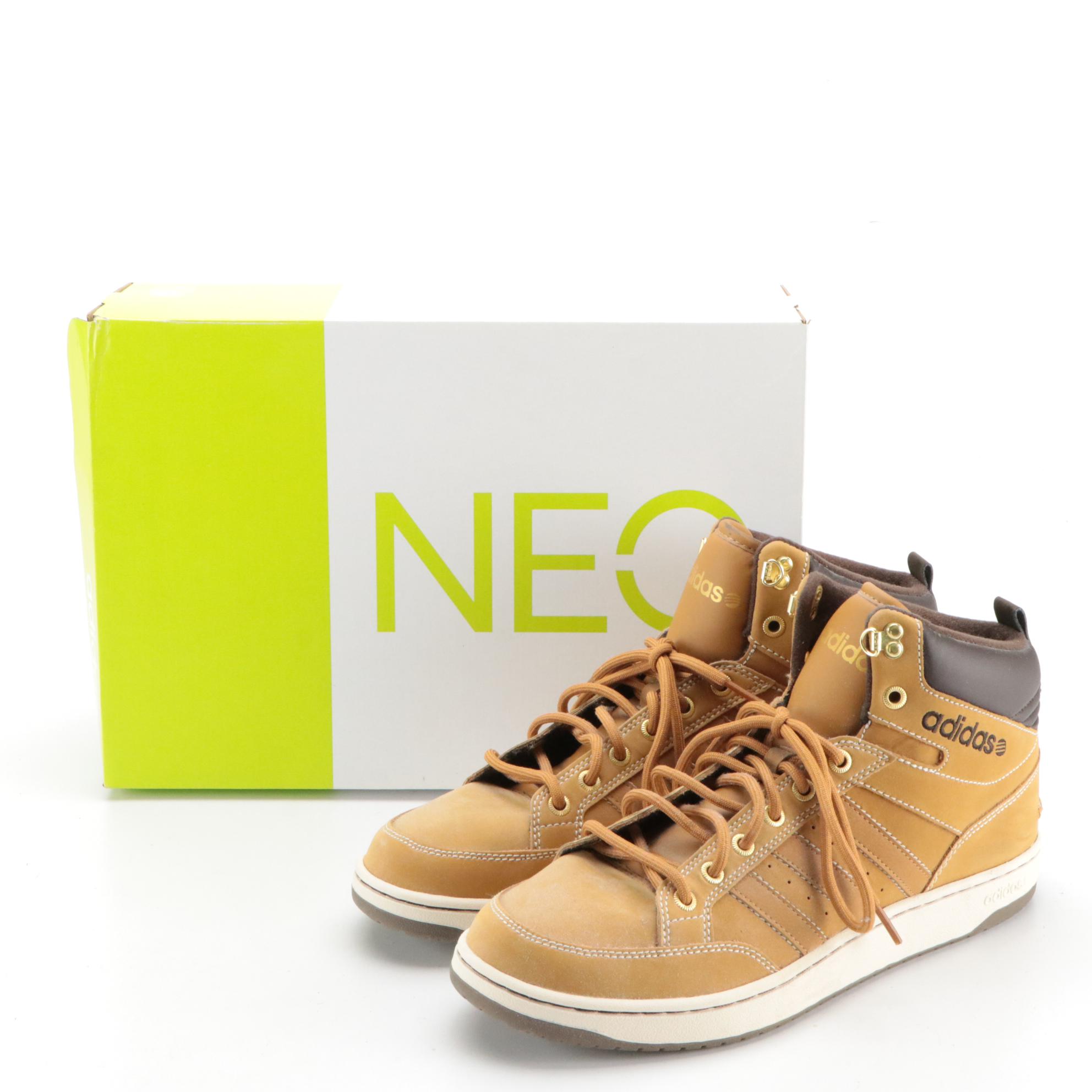 Men's Adidas Neo Hoops Mid Sneakers and Rocky Hiking Boots with Boxes