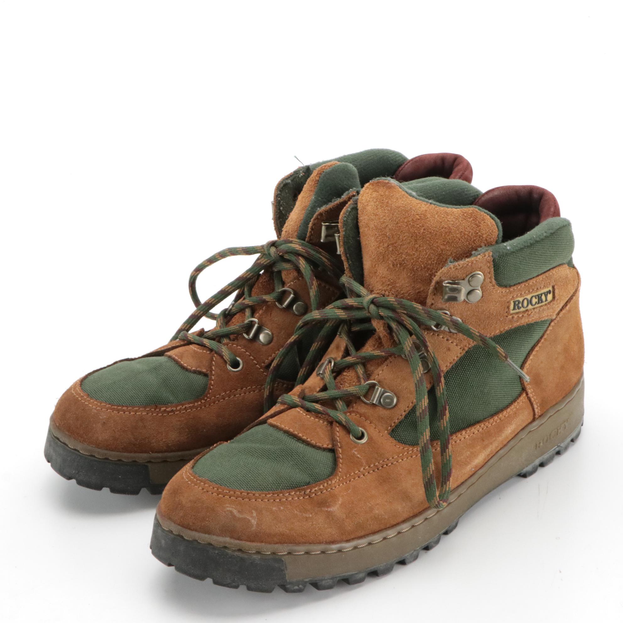 Men's Adidas Neo Hoops Mid Sneakers and Rocky Hiking Boots with Boxes