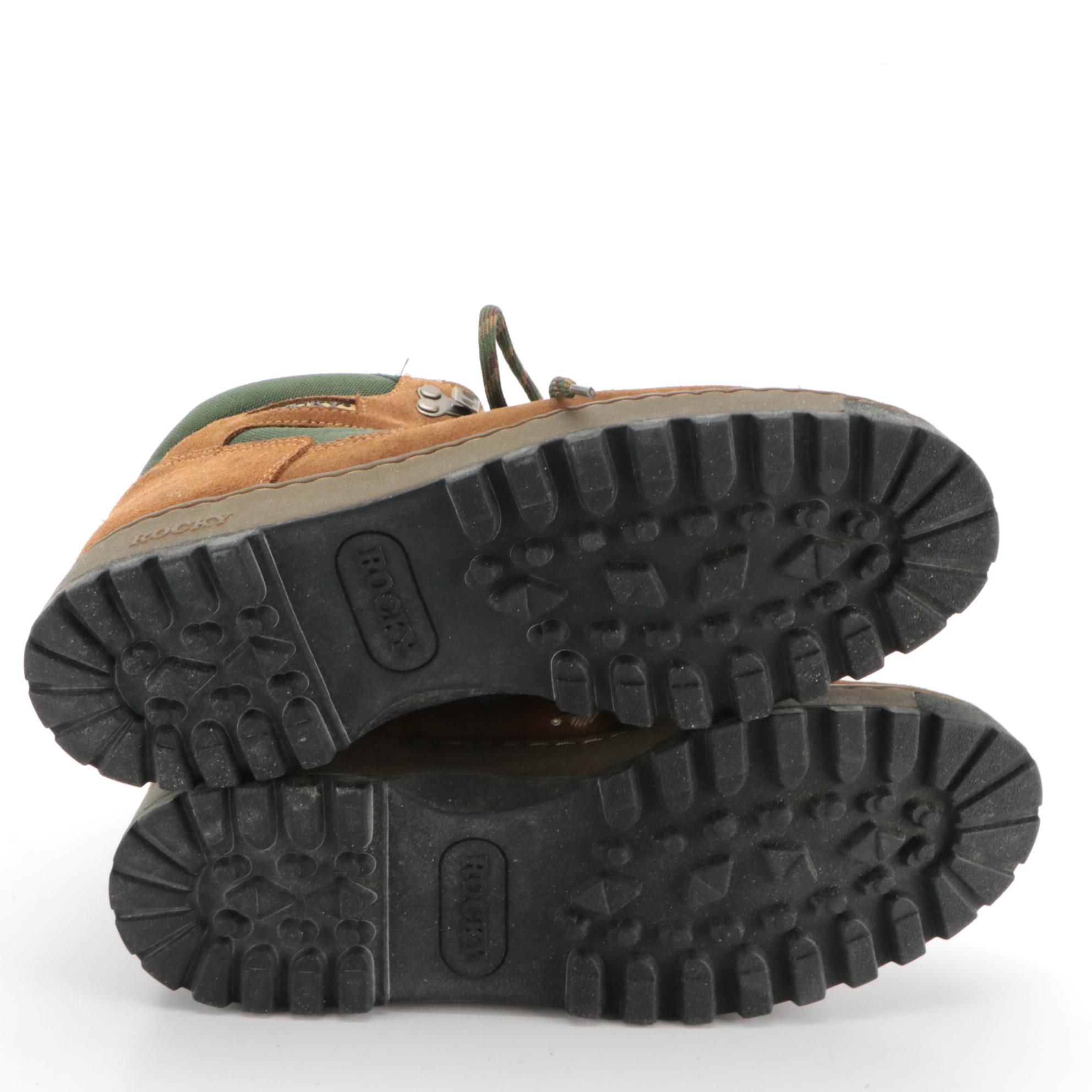 Men's Adidas Neo Hoops Mid Sneakers and Rocky Hiking Boots with Boxes