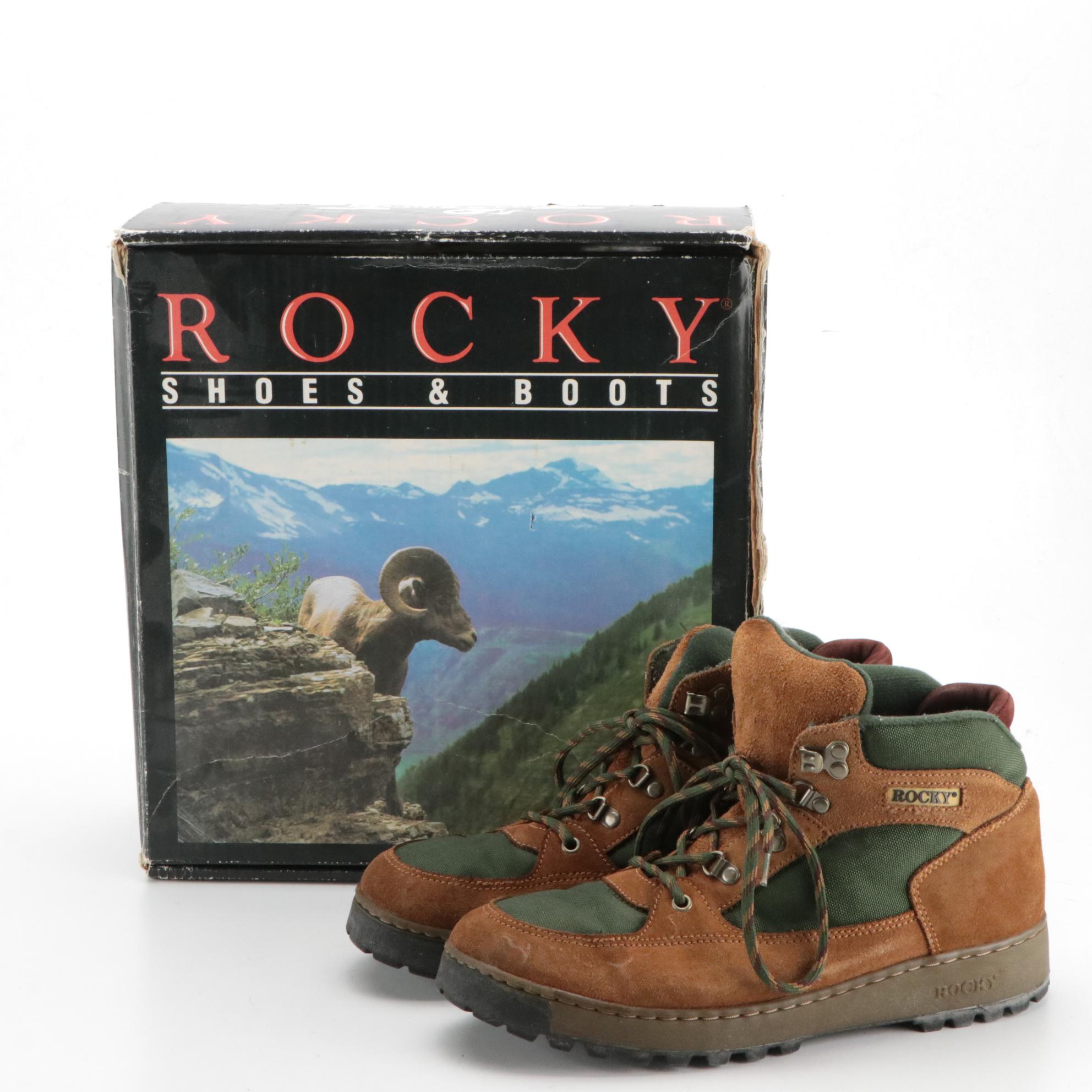 Men's Adidas Neo Hoops Mid Sneakers and Rocky Hiking Boots with Boxes