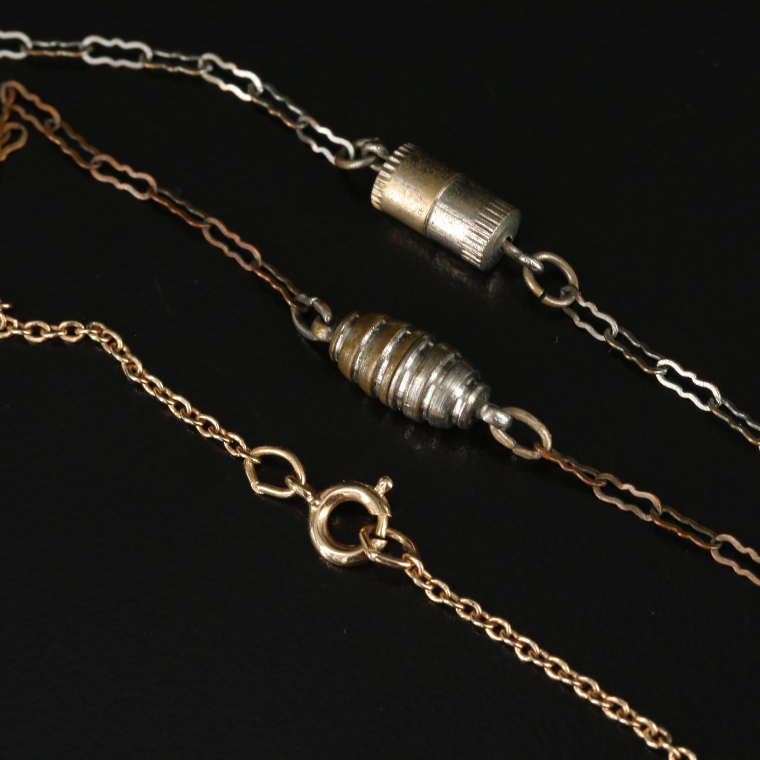 Antique and Vintage Iris Glass Necklaces Including Art Deco and Crinkle