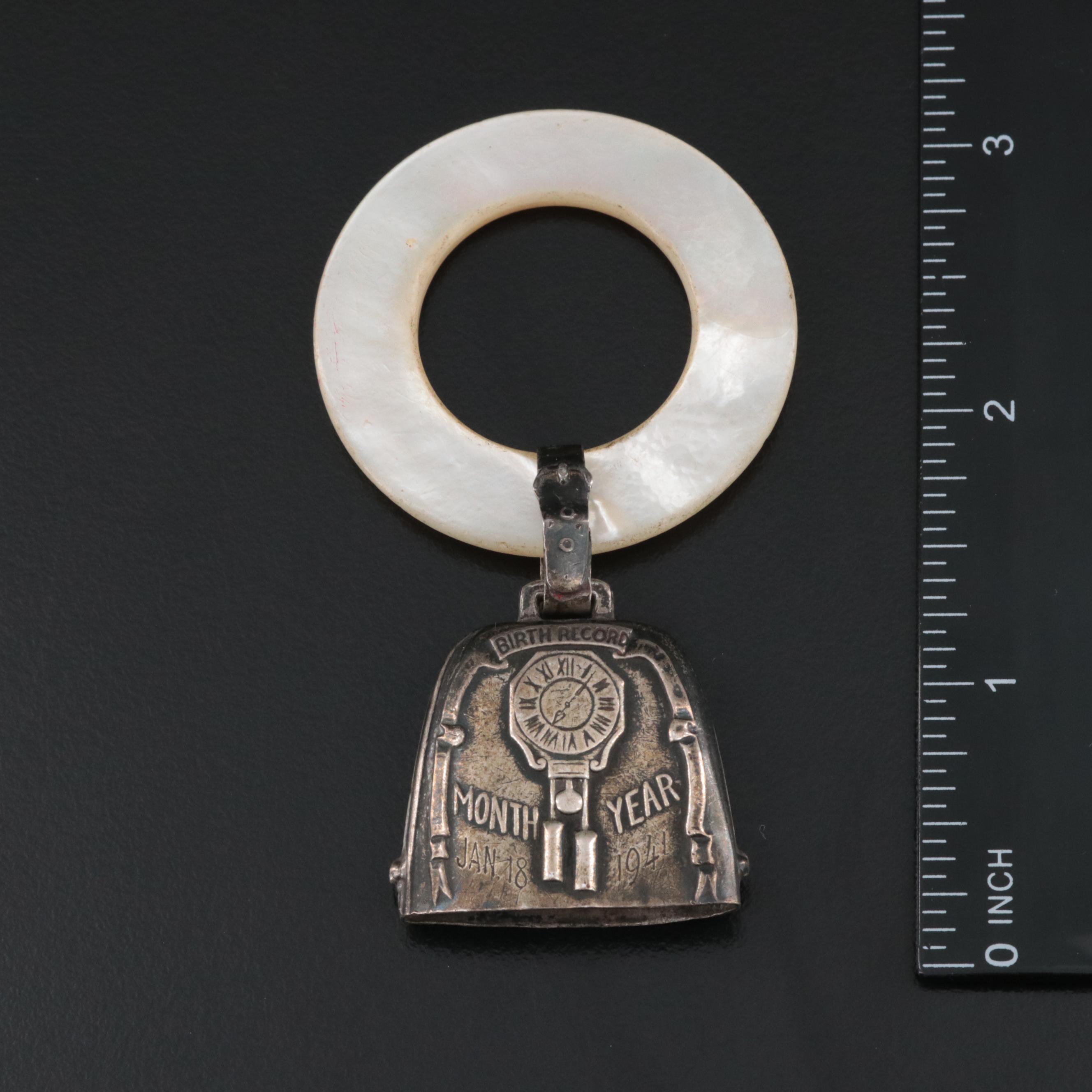 Collection of Antique Silver Jewelry Including Love Tokens and Austro-Hungarian