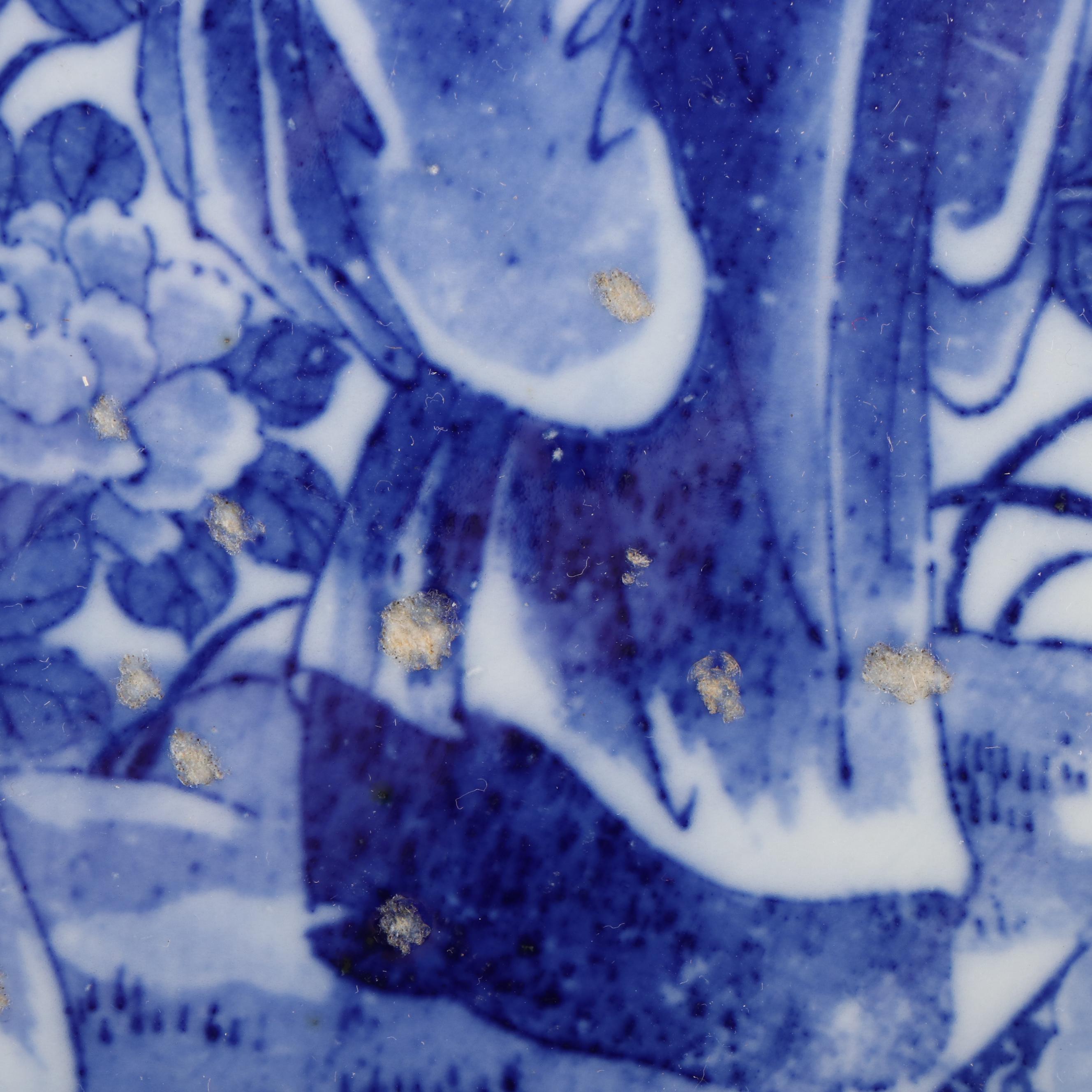 Chinese BlueandWhite Sage Motif Decorative Porcelain Plate, 20th