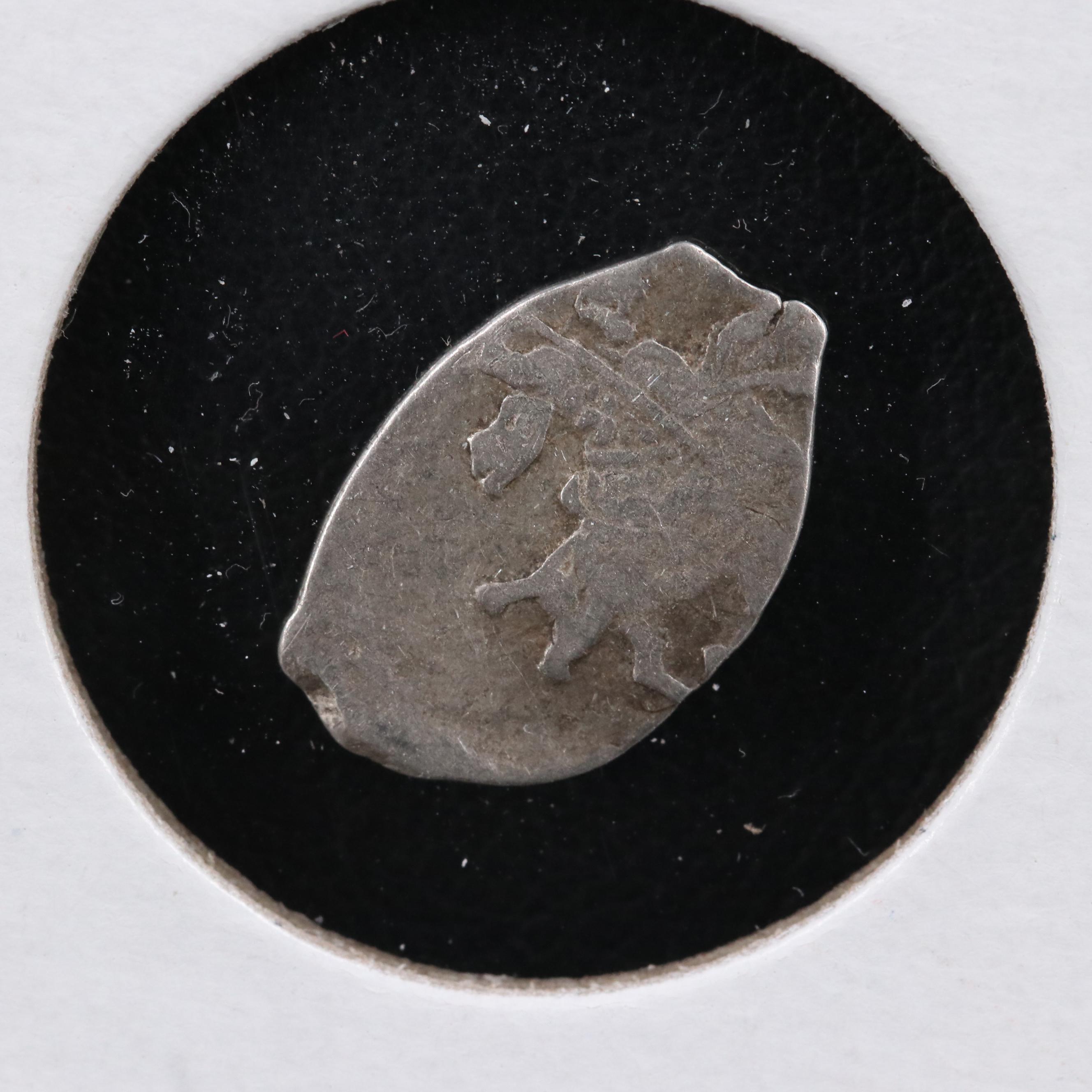 Eighteen Russian Silver "Wire Money" Coins, ca. 1500 to 1700