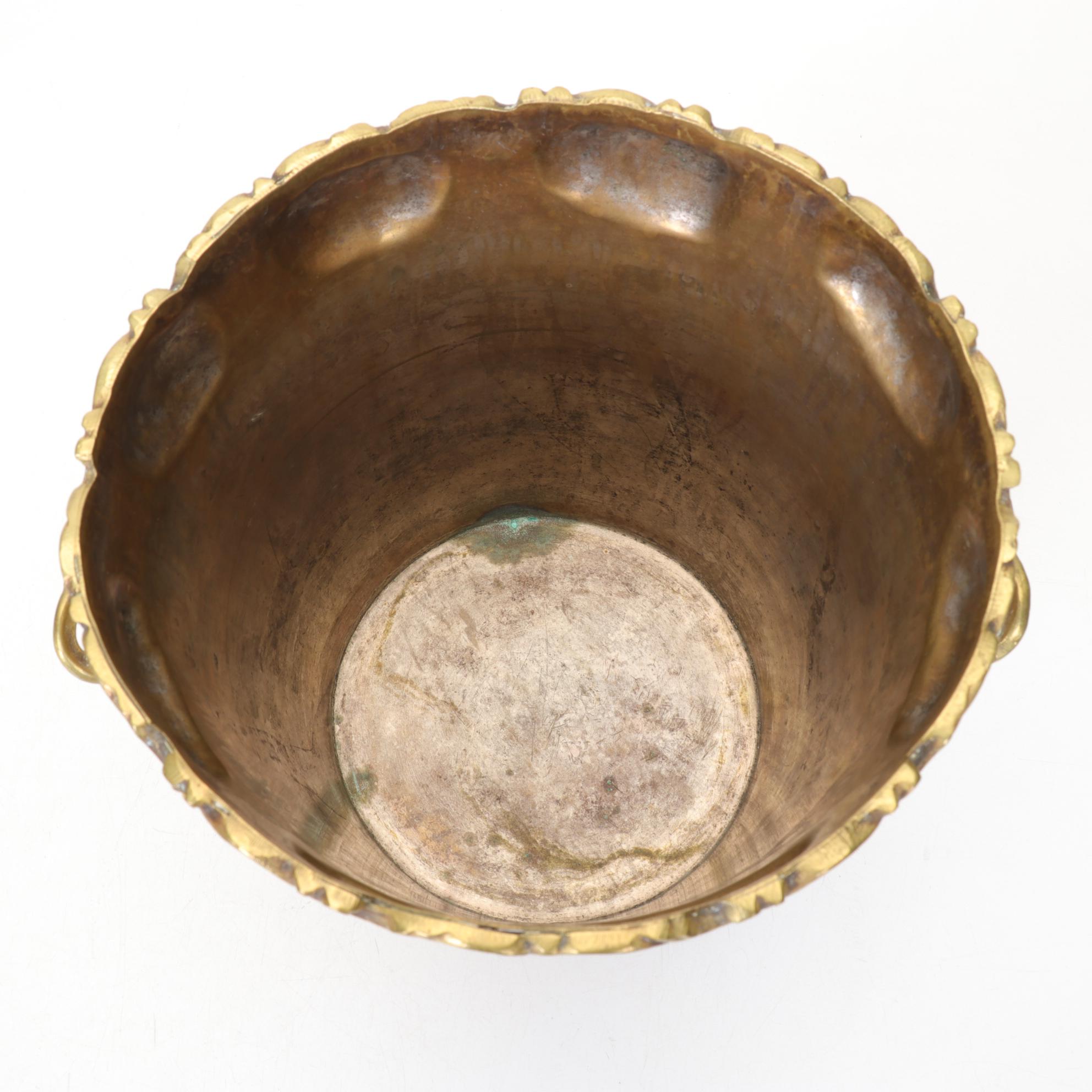 Polished Brass and Metal Champagne Bucket & Hors D'oeuvre Trays