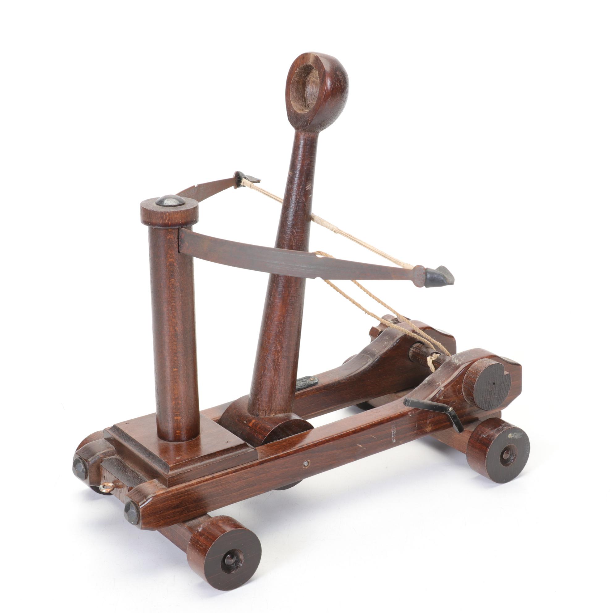Handmade Wooden Catapult Replica