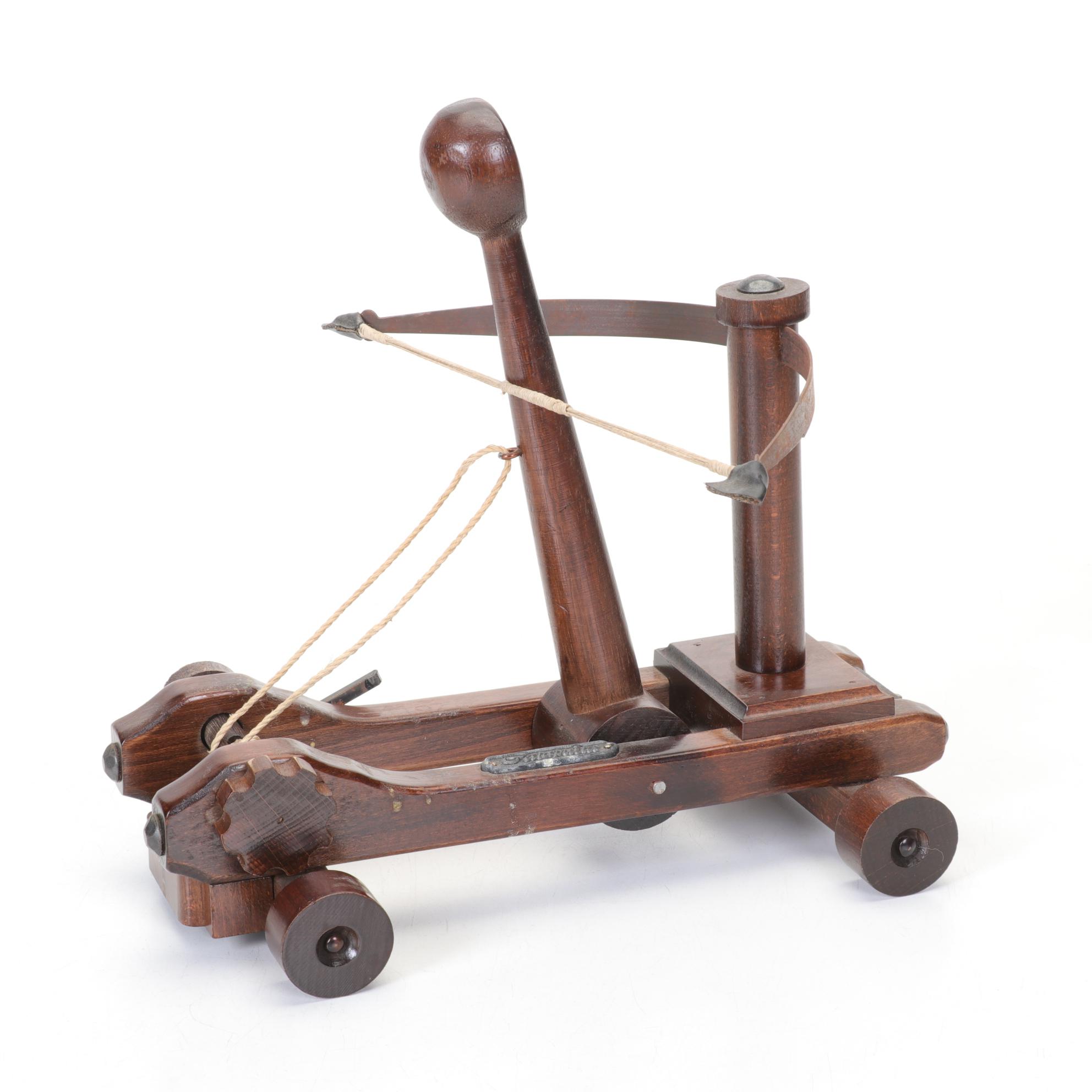 Handmade Wooden Catapult Replica