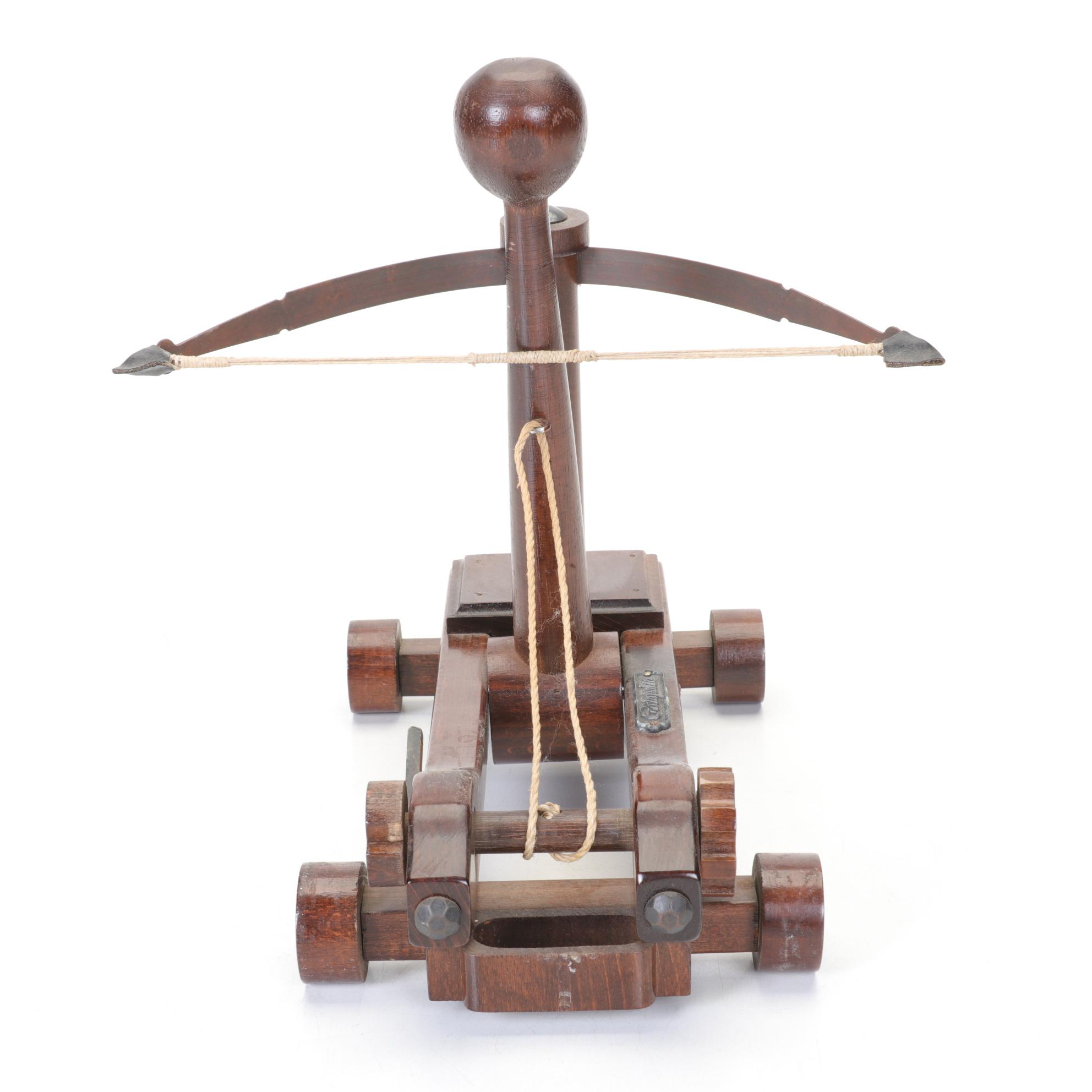Handmade Wooden Catapult Replica