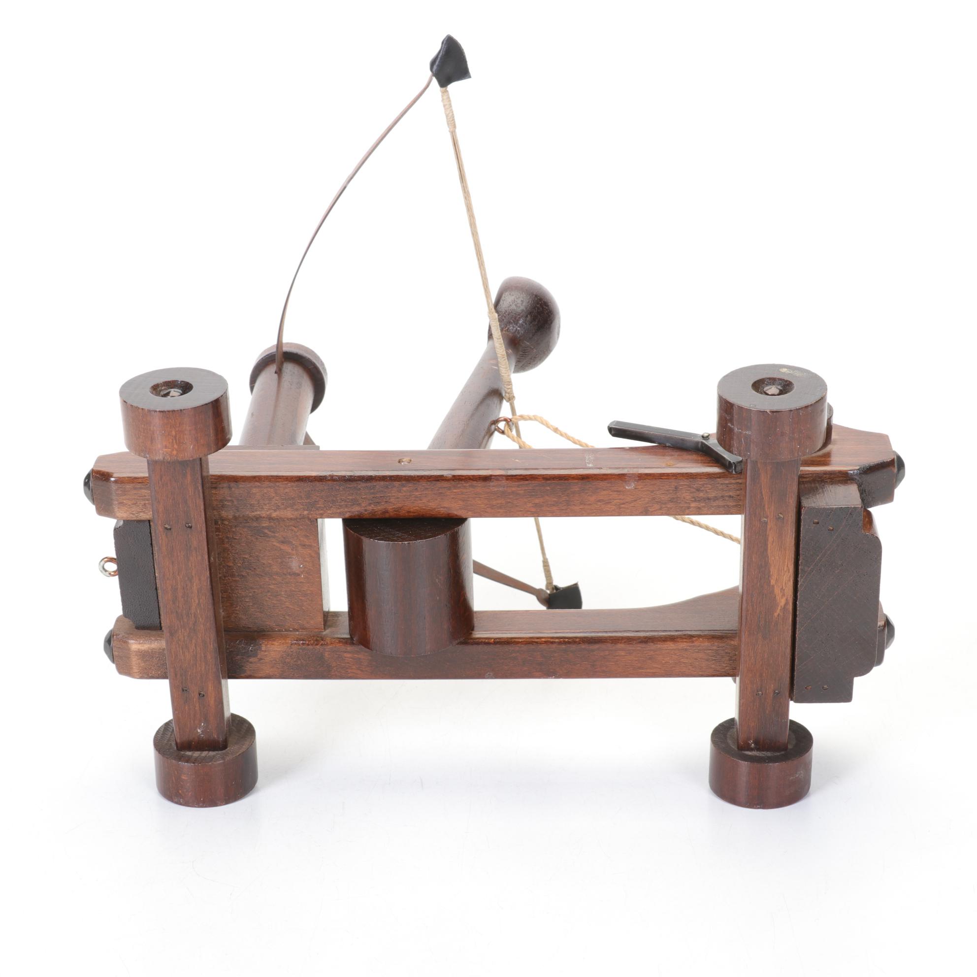 Handmade Wooden Catapult Replica