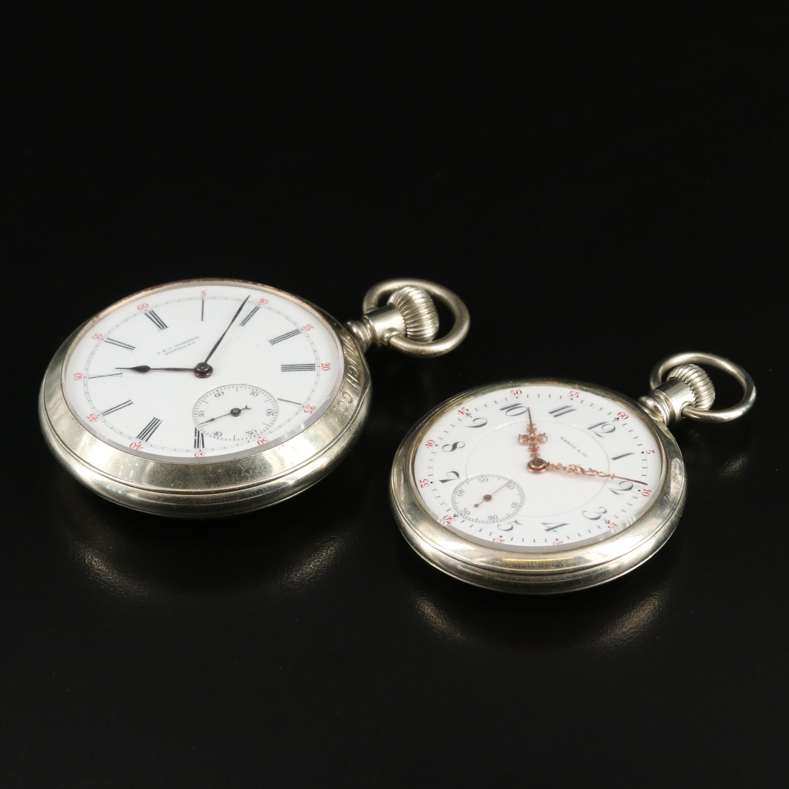 Pair of Exhibition Back Pocket Watches