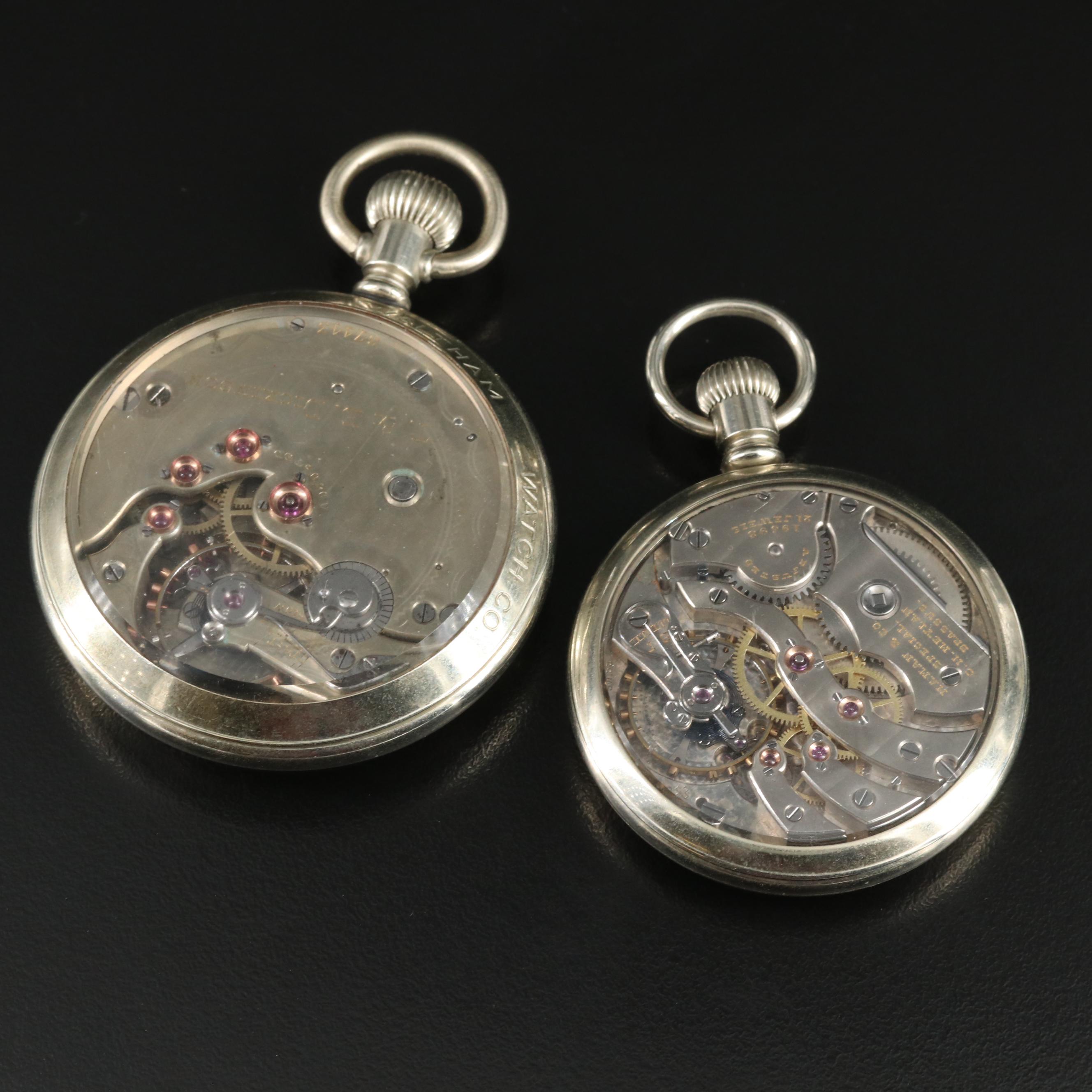 Pair of Exhibition Back Pocket Watches