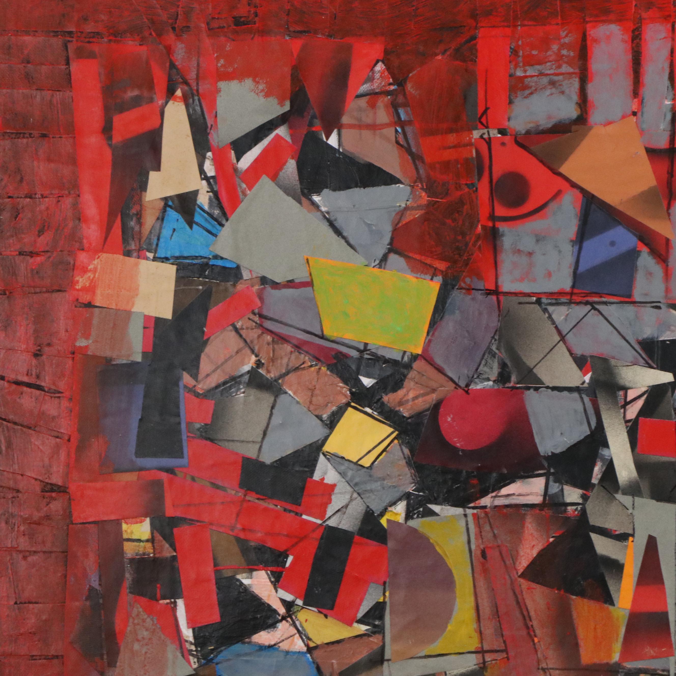 Ronald Gustin Ahlstrom Abstract Acrylic Painting "Jazz One"