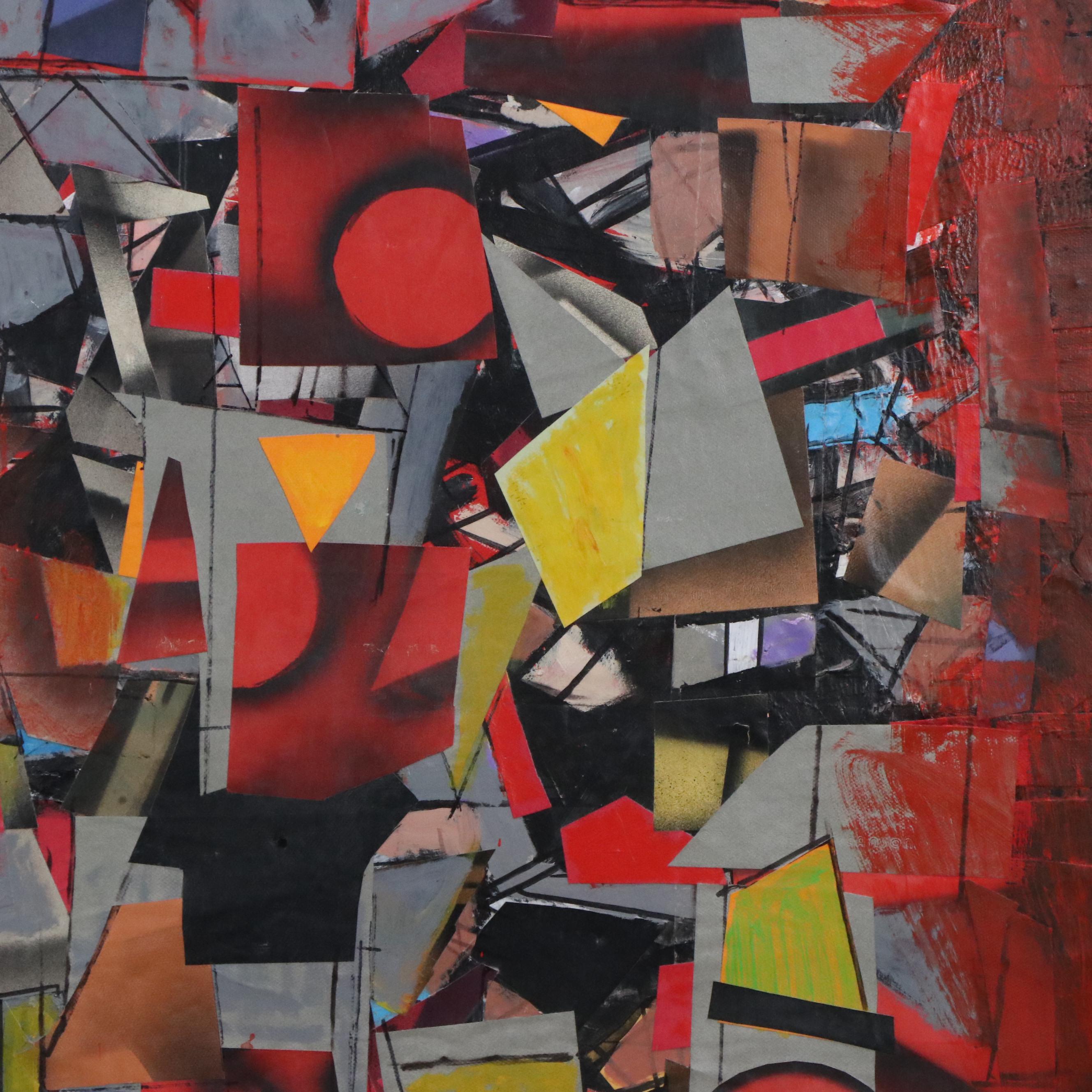 Ronald Gustin Ahlstrom Abstract Acrylic Painting "Jazz One"