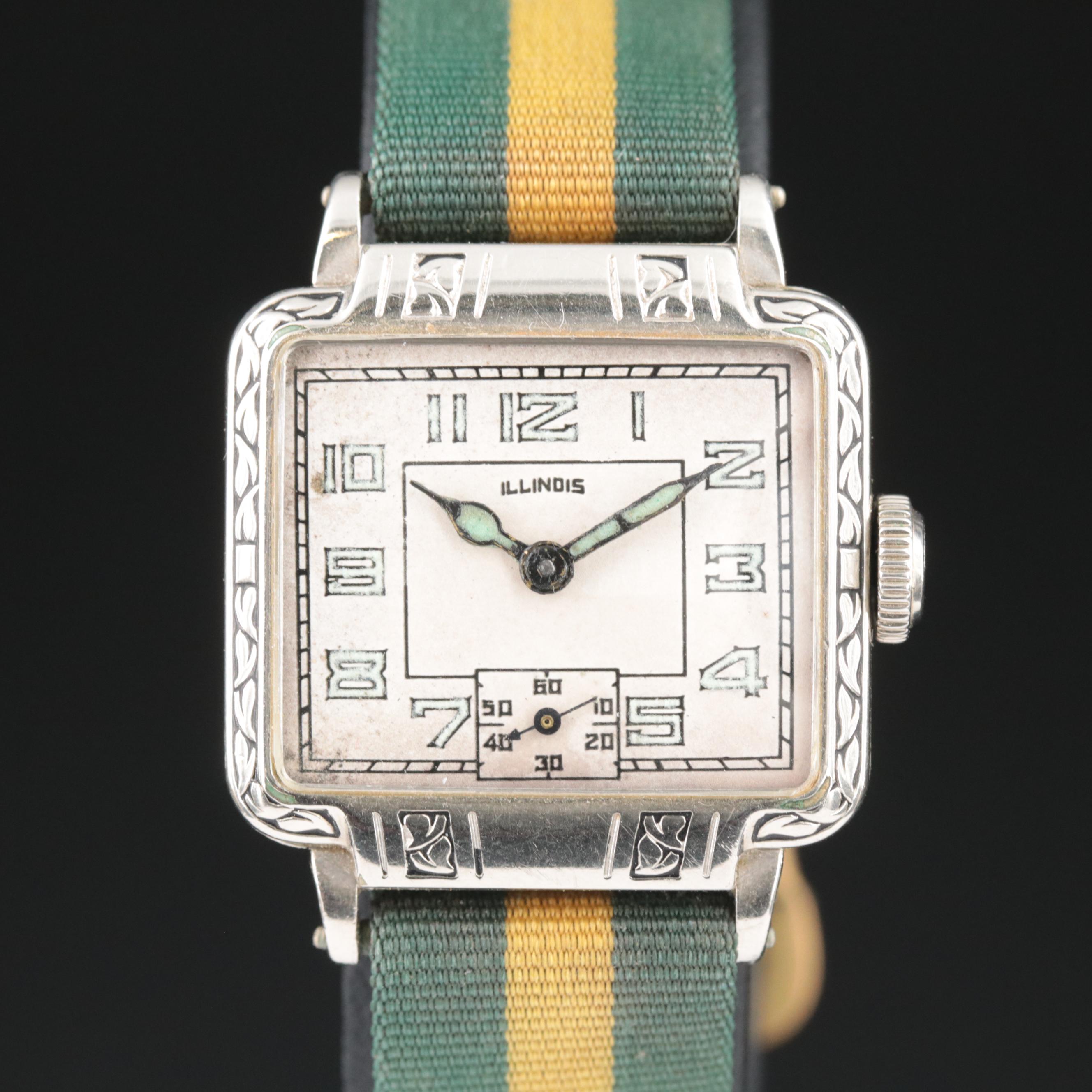 1930s Art Deco Illinois Watch Co. "Manhattan" Watch