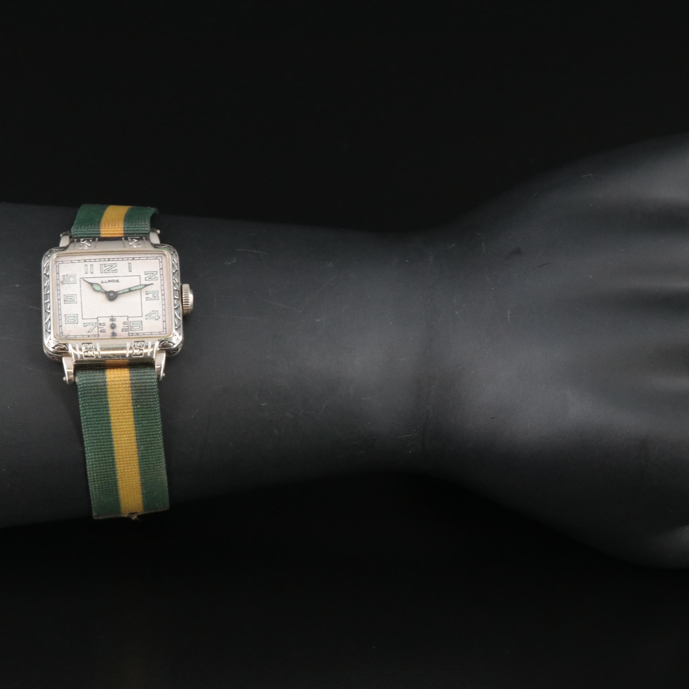 1930s Art Deco Illinois Watch Co. "Manhattan" Watch