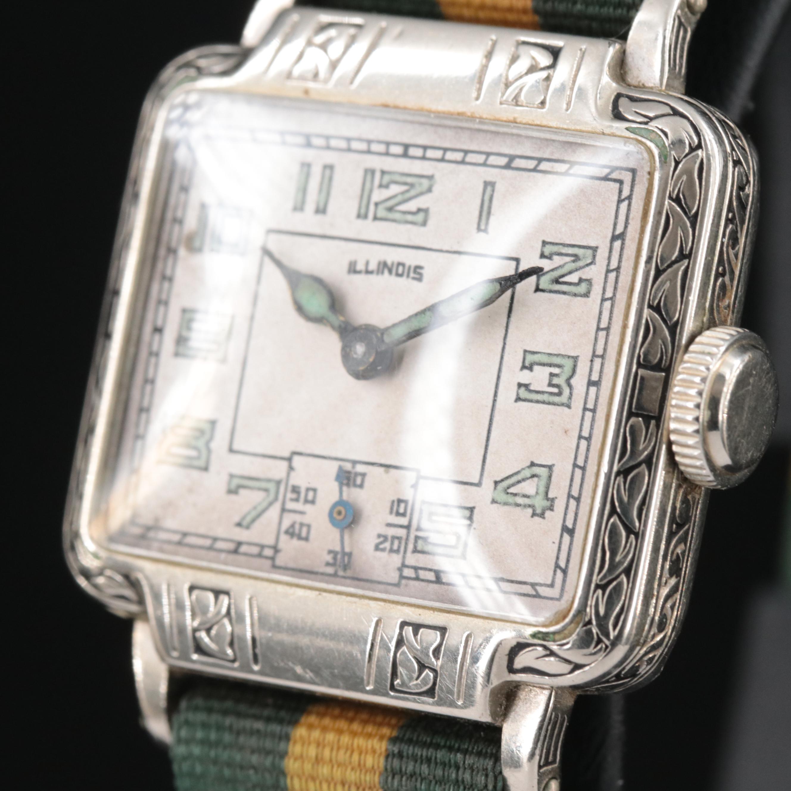 1930s Art Deco Illinois Watch Co. "Manhattan" Watch
