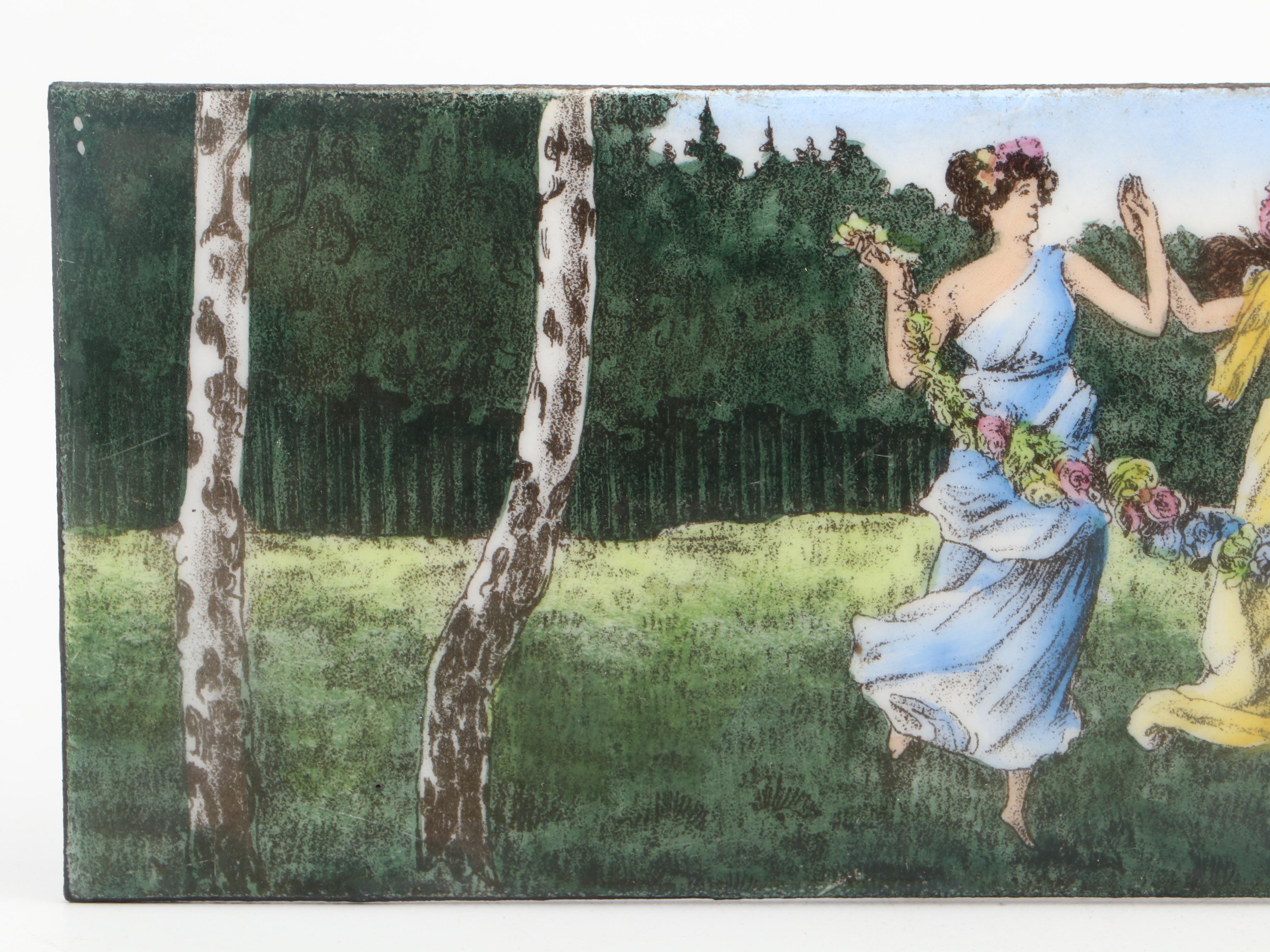 Spring Dance of the Nymphs Metal Wall-Hanging Decoration, Late 20th C.