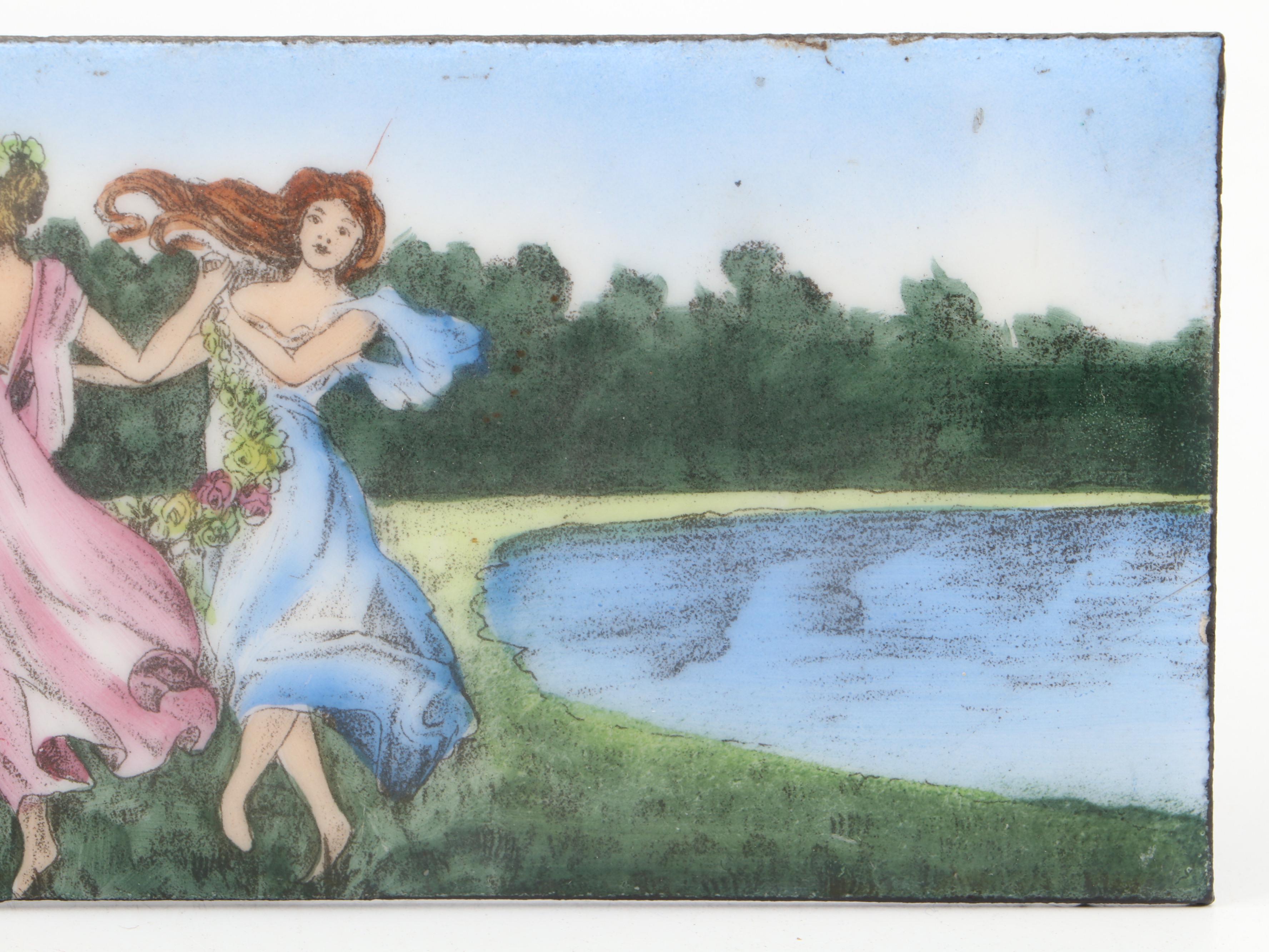 Spring Dance of the Nymphs Metal Wall-Hanging Decoration, Late 20th C.