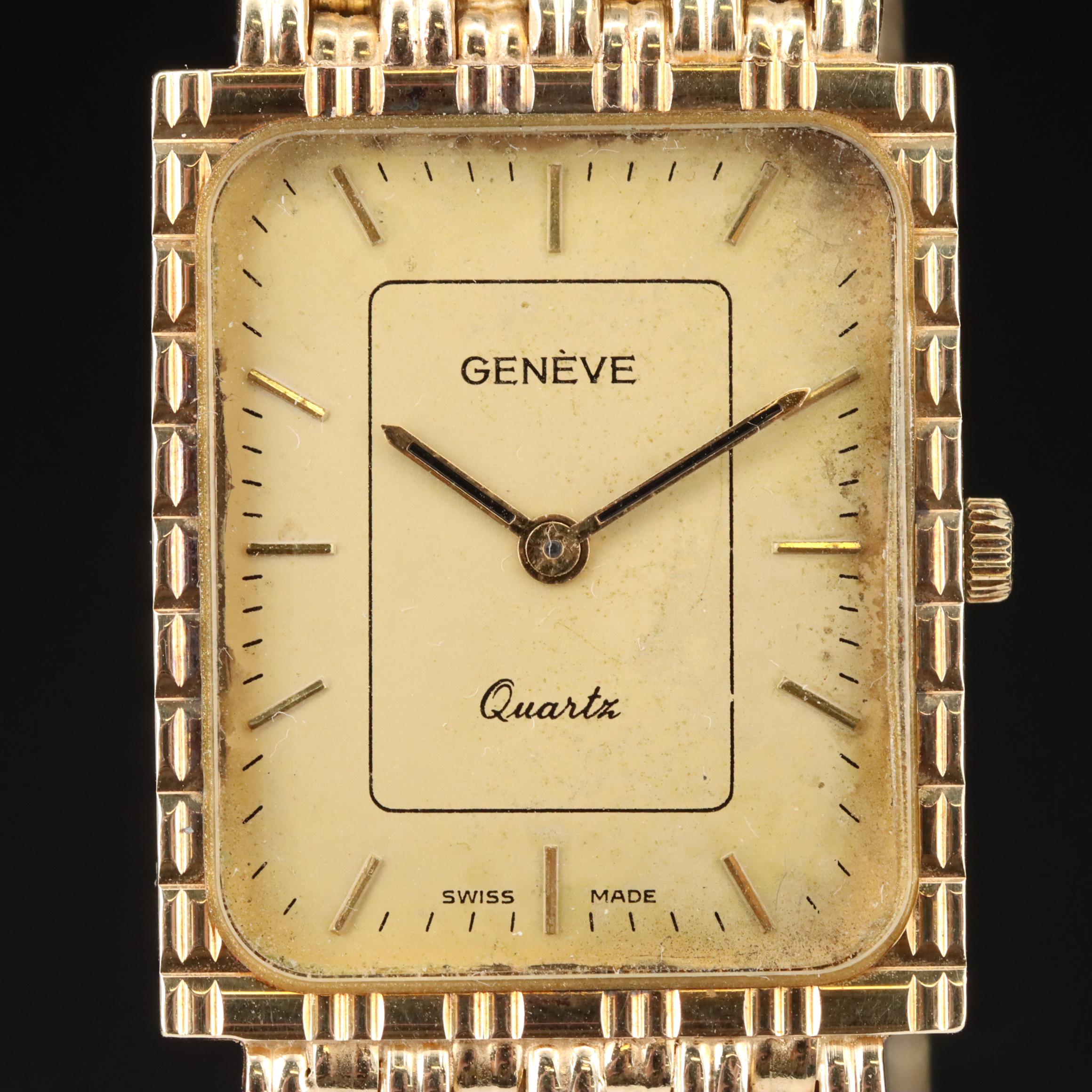 14K Geneve Swiss Quartz Watch