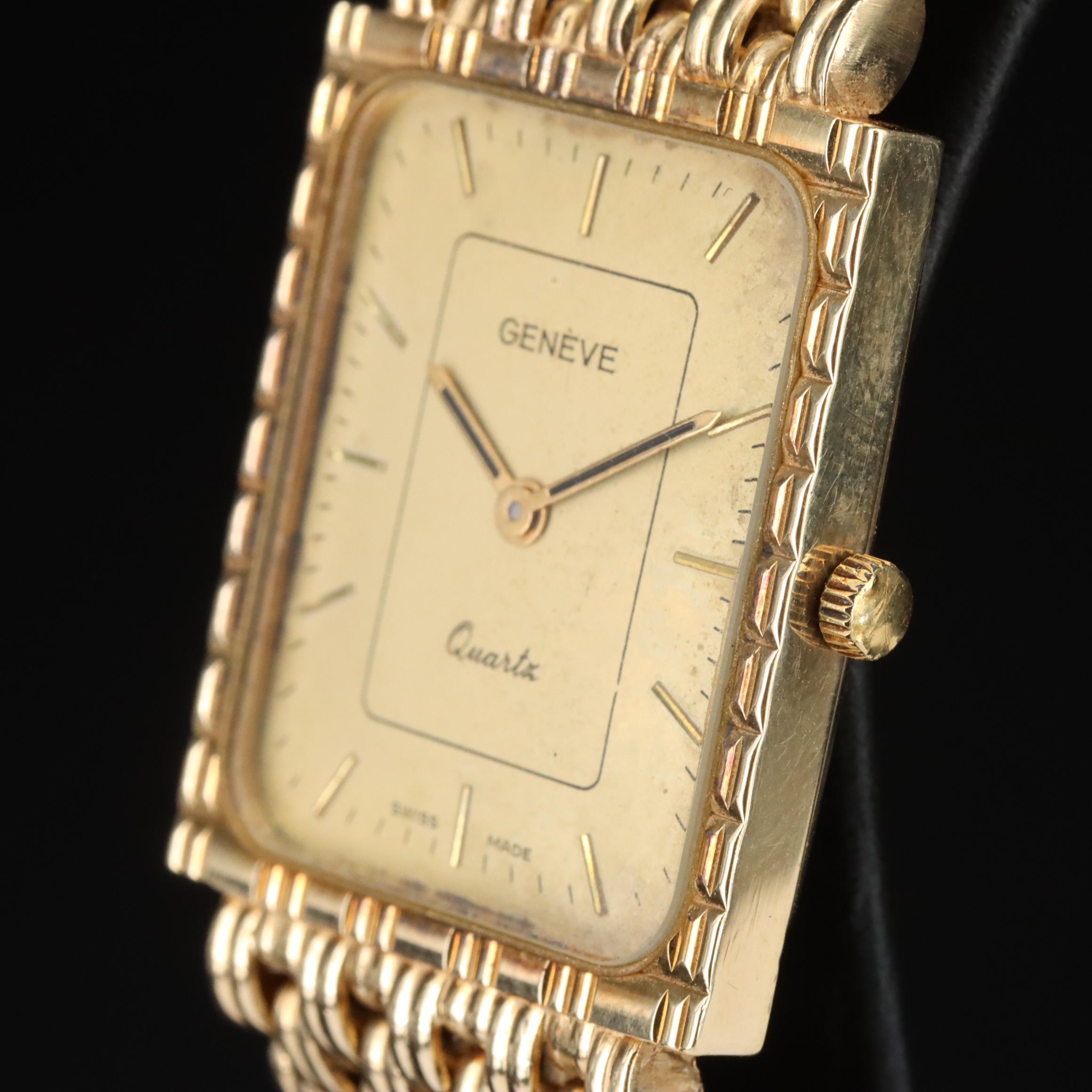 14K Geneve Swiss Quartz Watch