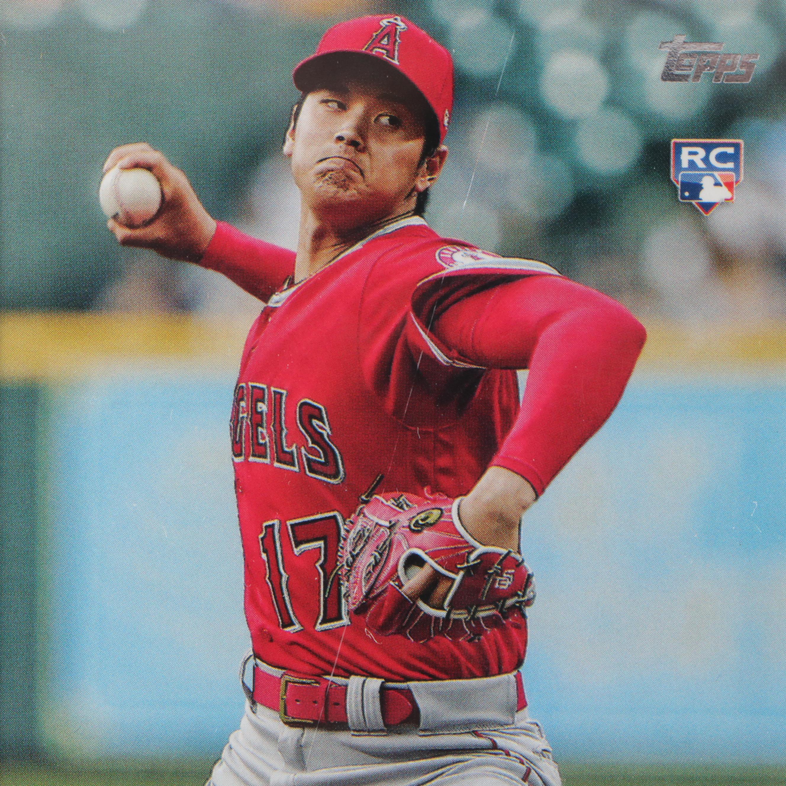 2018 Topps Rookie Shohei Ohtani Pitching in Red Jersey Graded PSA 10