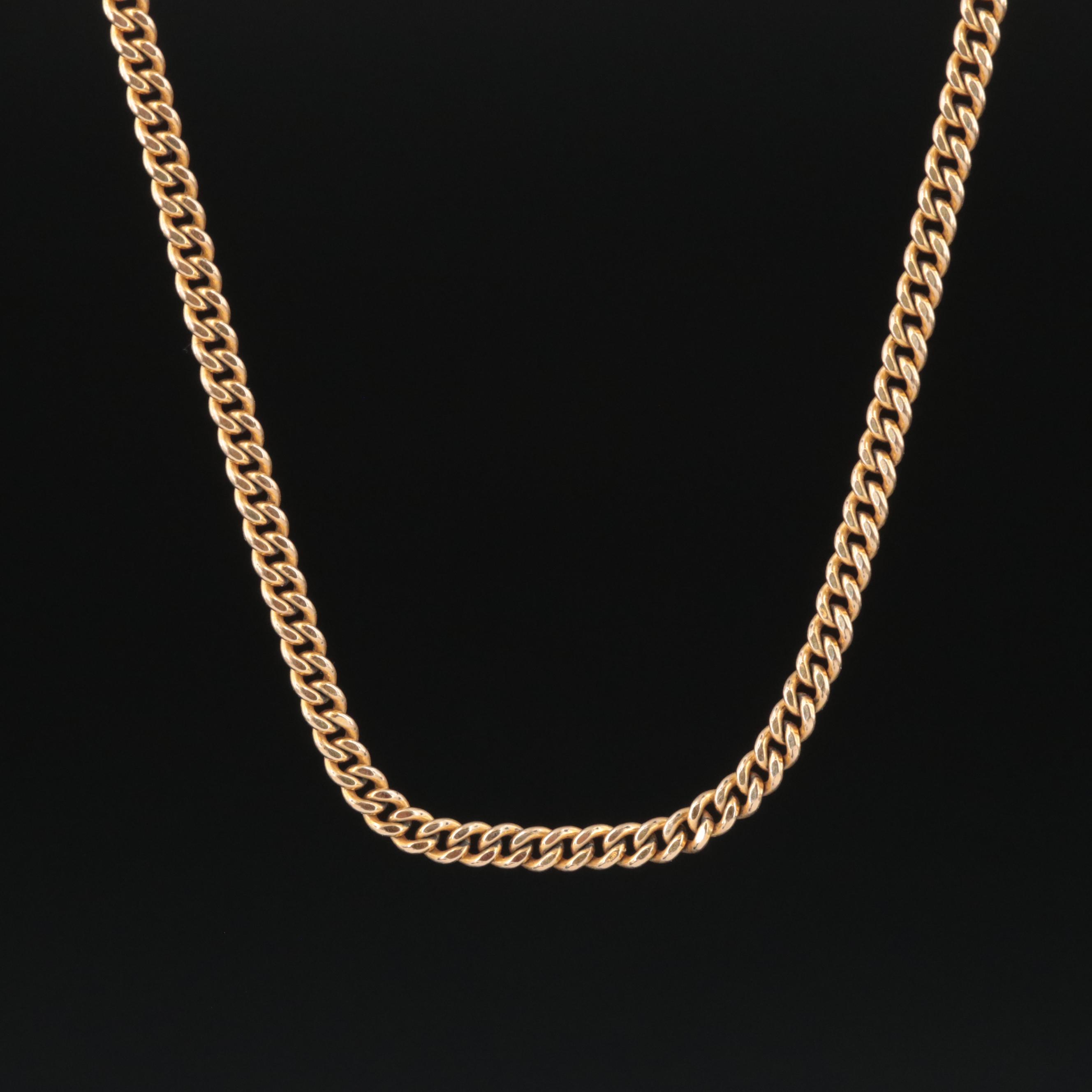 Gold-Filled Curb Chain Necklace
