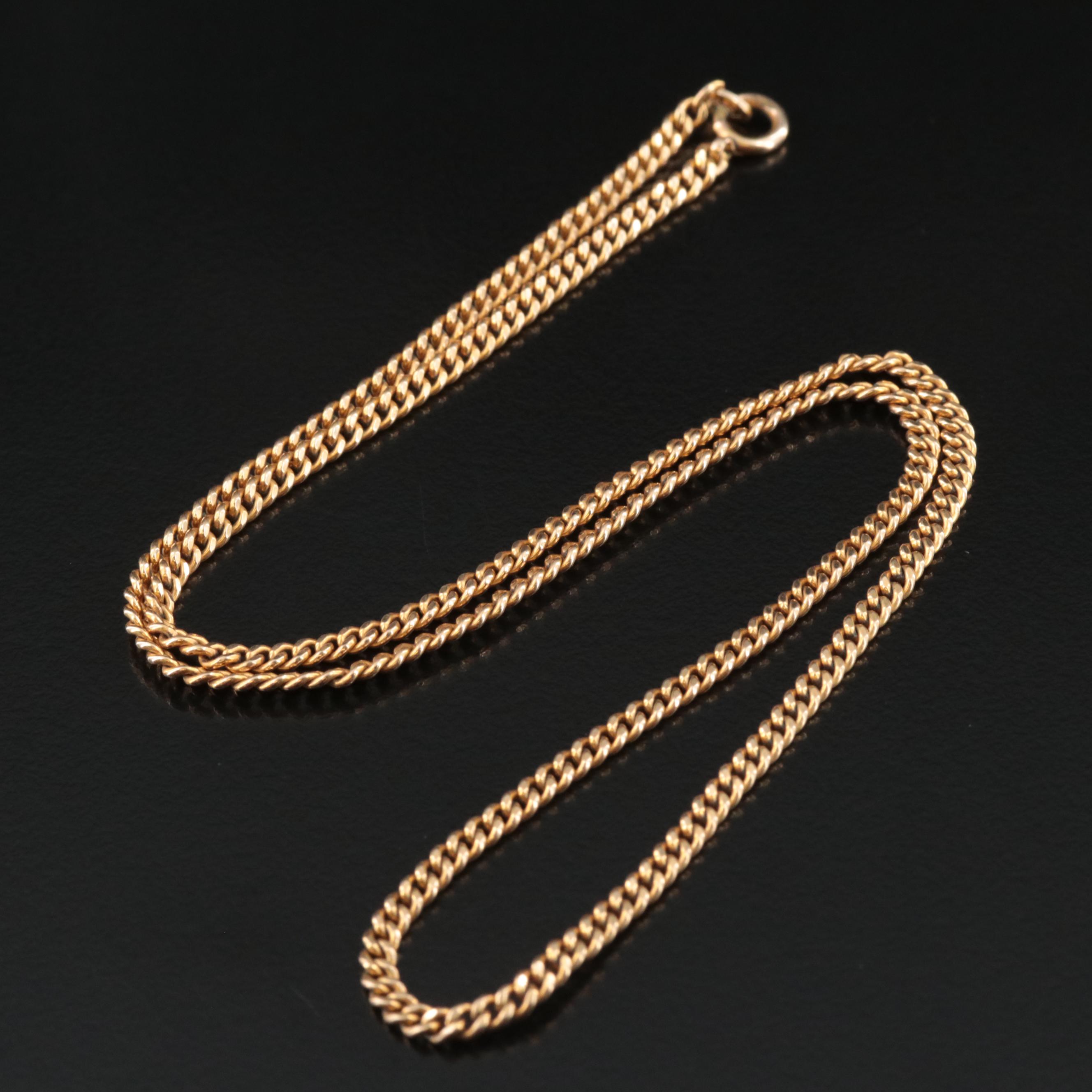 Gold-Filled Curb Chain Necklace