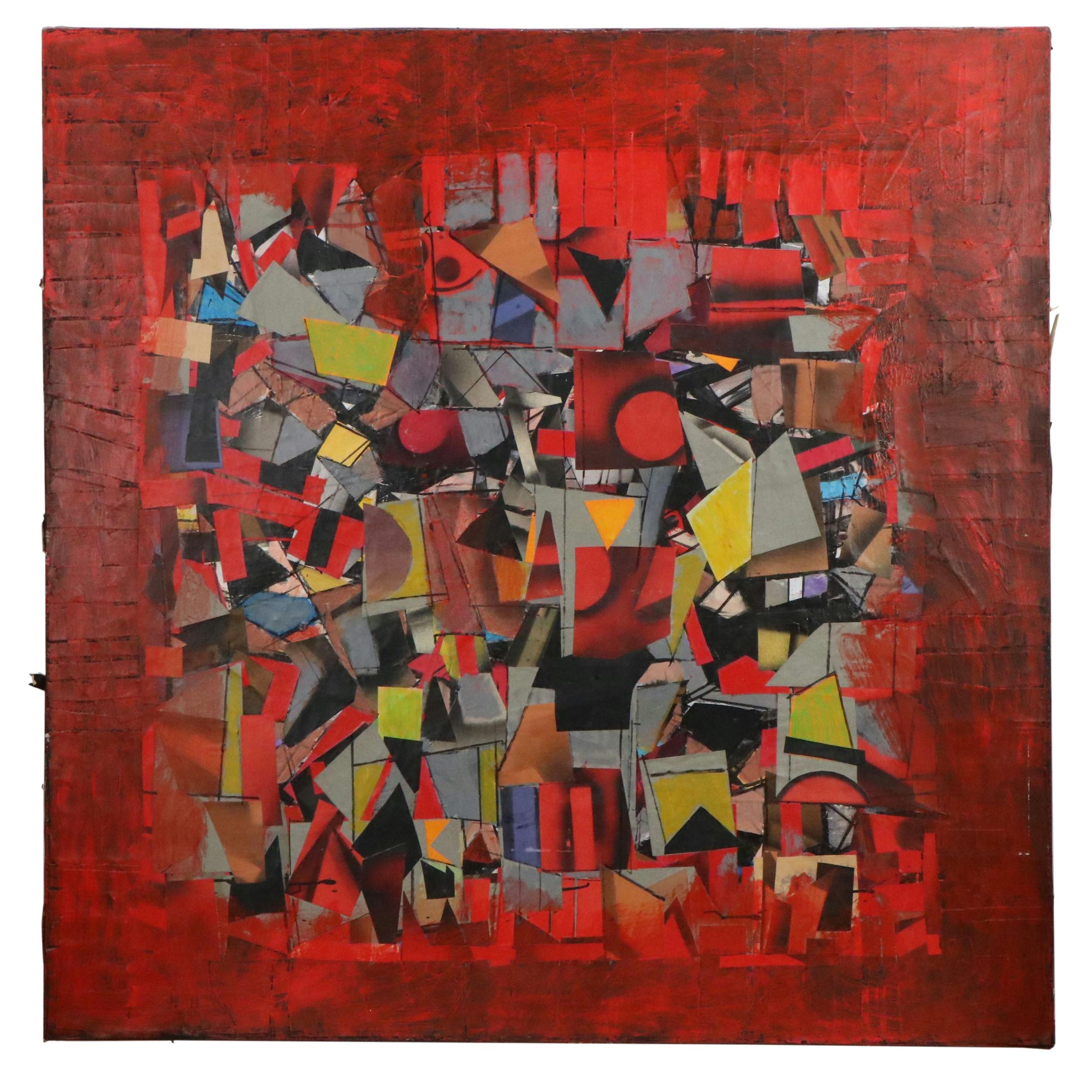 Ronald Gustin Ahlstrom Abstract Acrylic Painting "Jazz One"