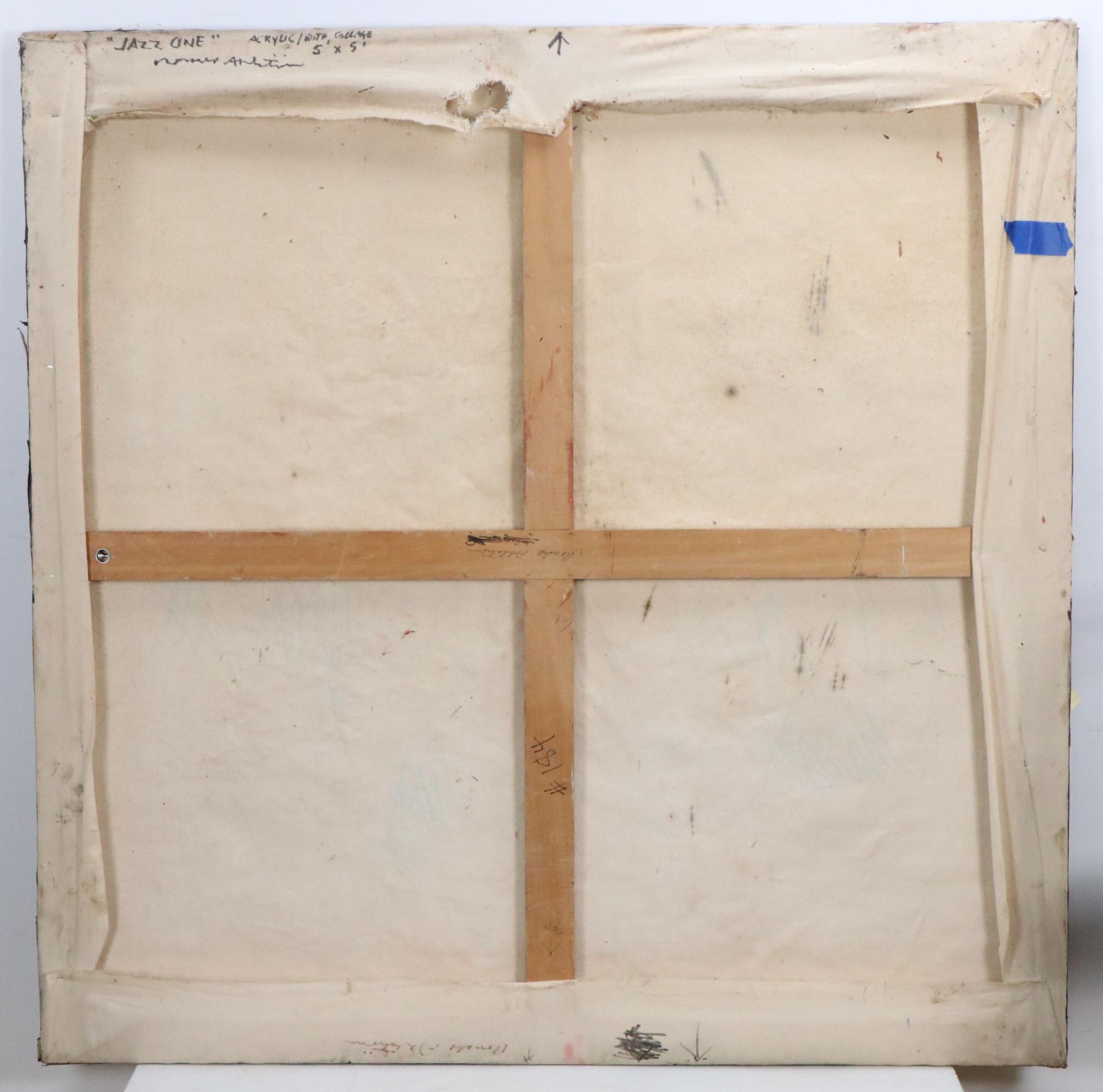 Ronald Gustin Ahlstrom Abstract Acrylic Painting "Jazz One"