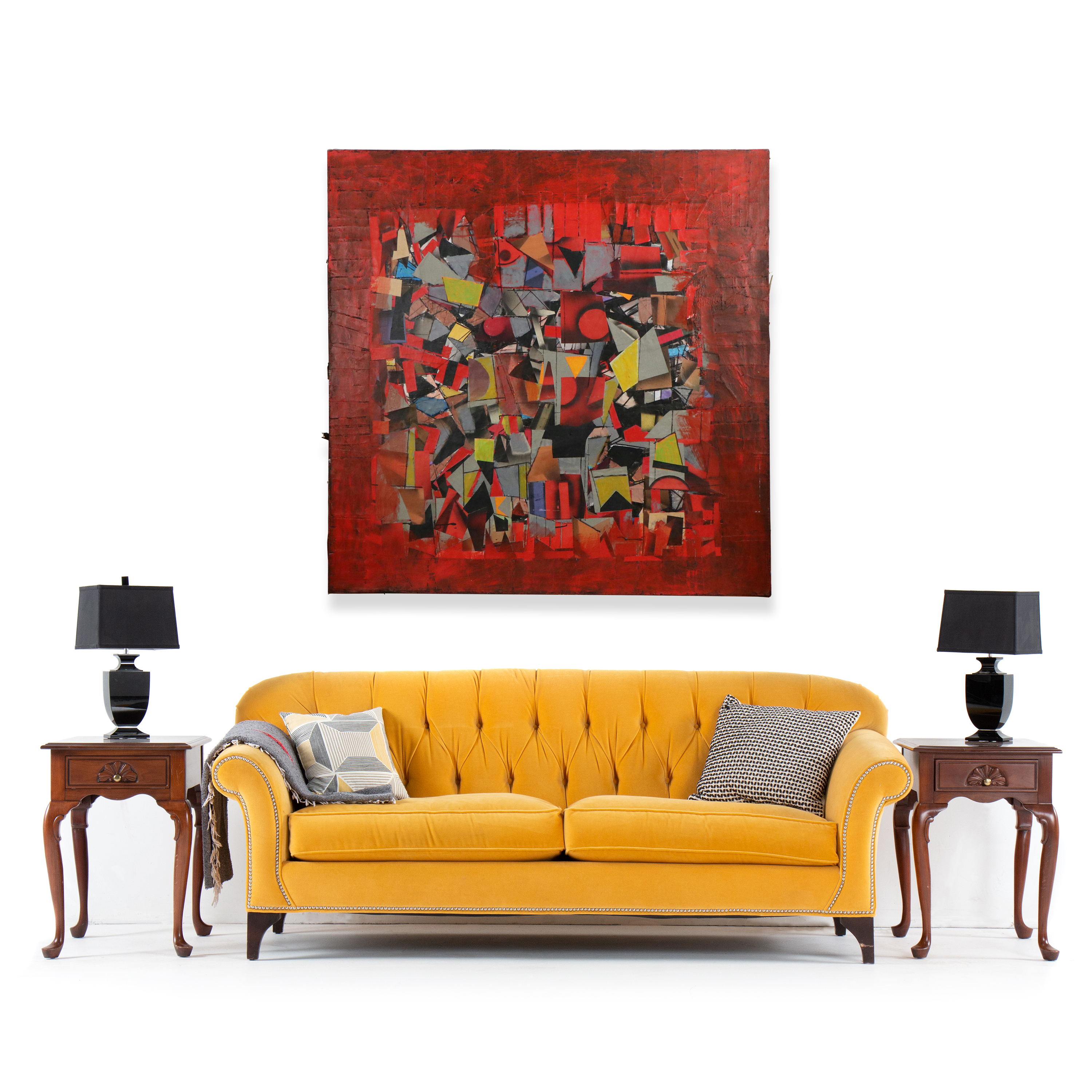 Ronald Gustin Ahlstrom Abstract Acrylic Painting "Jazz One"