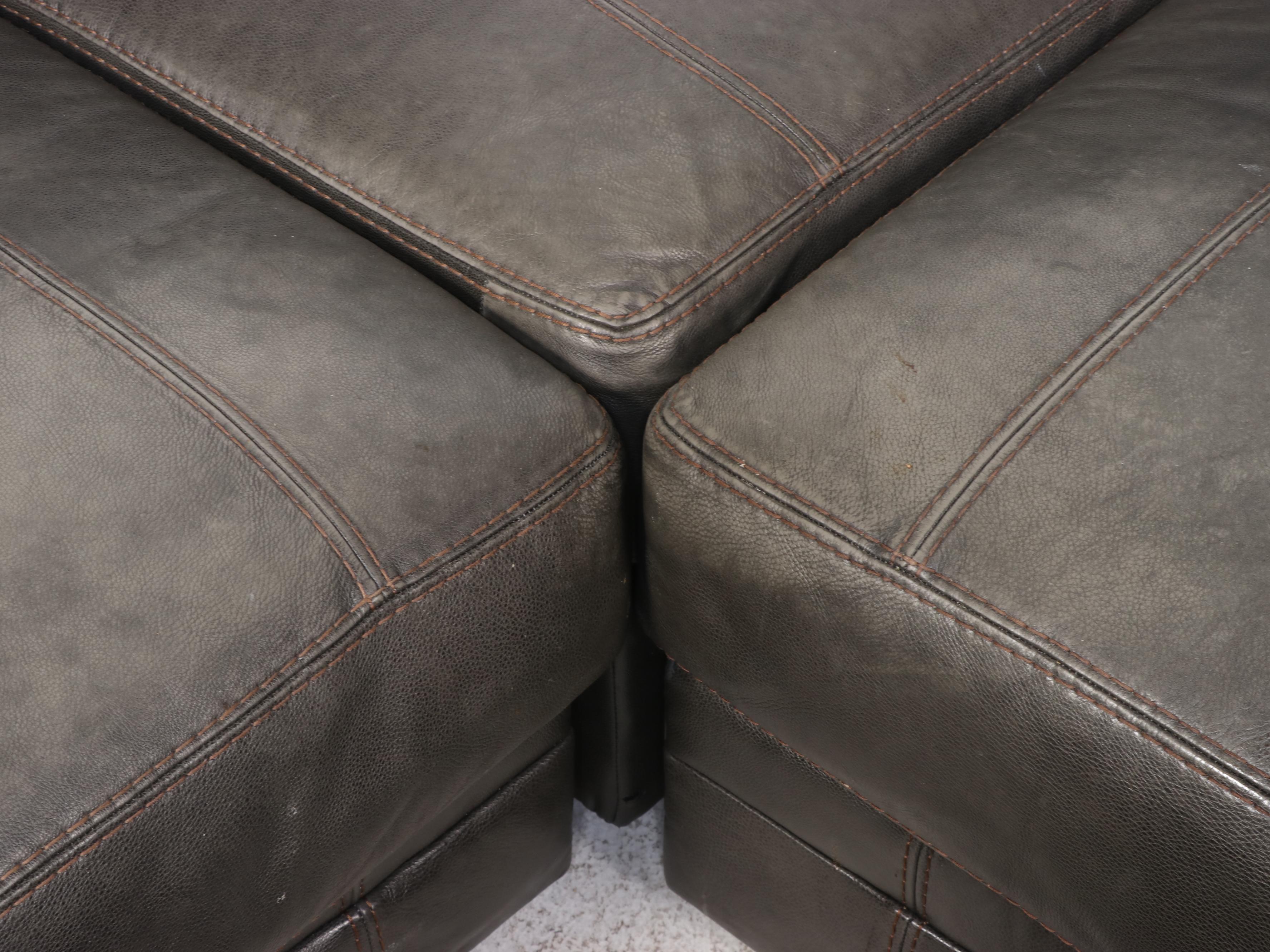 Jackson Furniture Industries Leather Modular Sofa with Ottoman