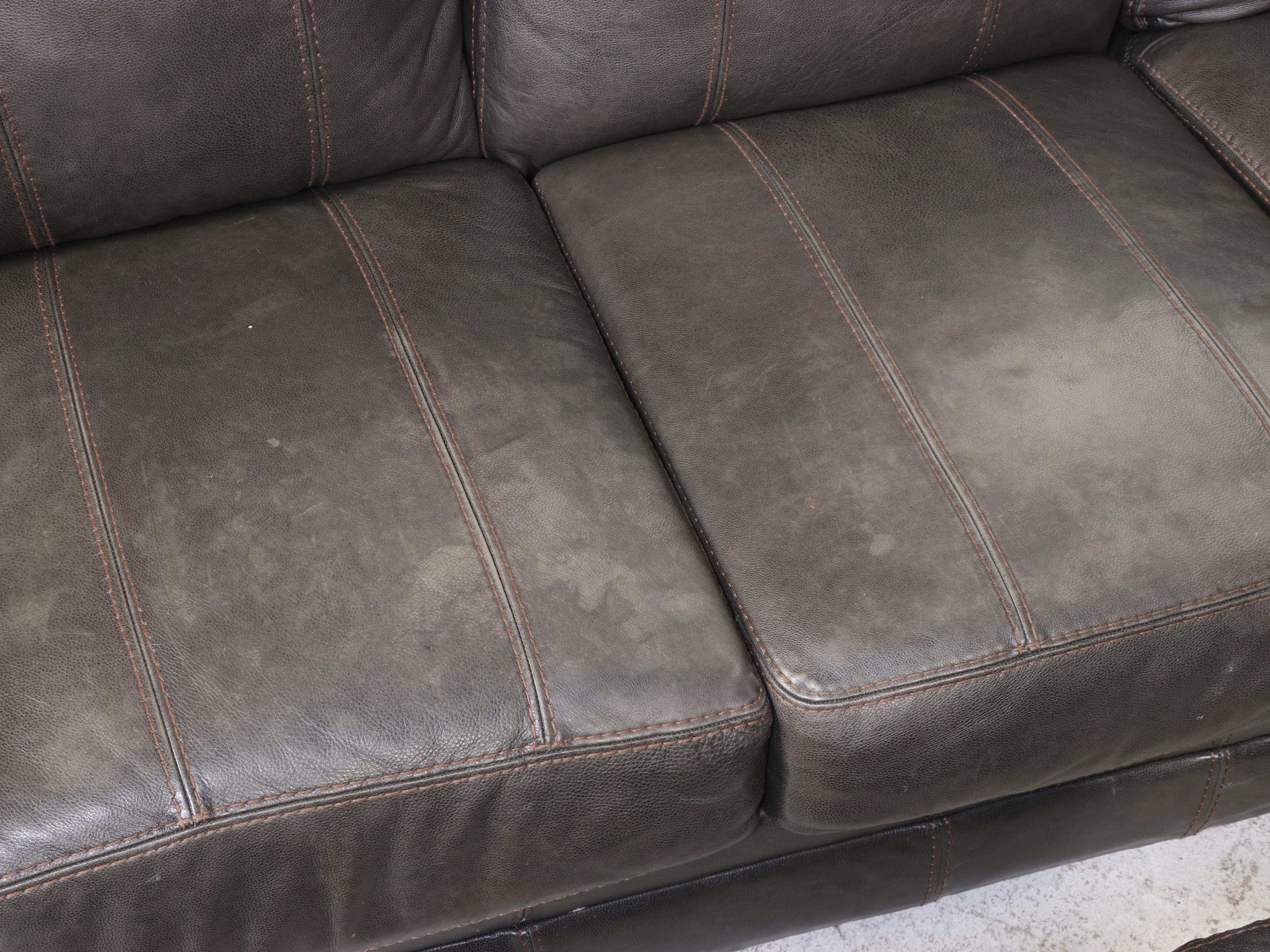 Jackson Furniture Industries Leather Modular Sofa with Ottoman