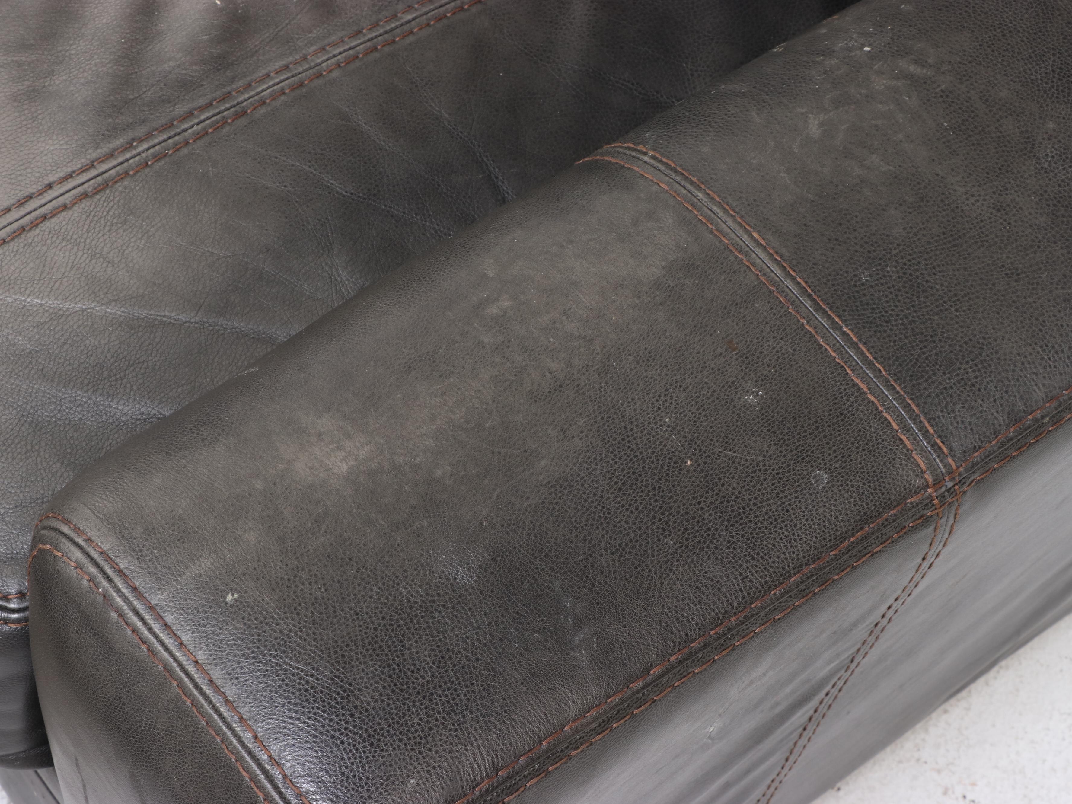 Jackson Furniture Industries Leather Modular Sofa with Ottoman