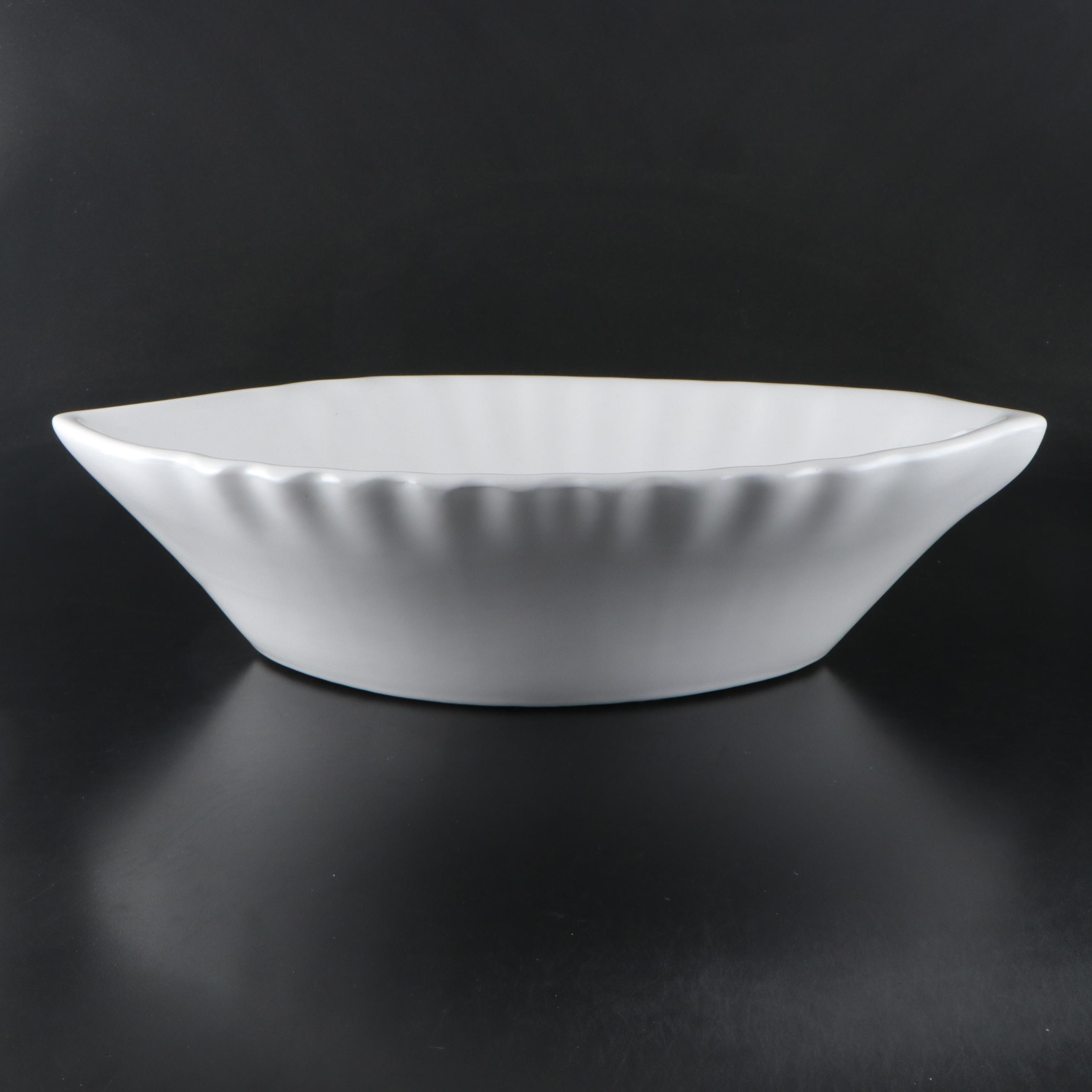 Seashell Shape White Porcelain Vessel Sink