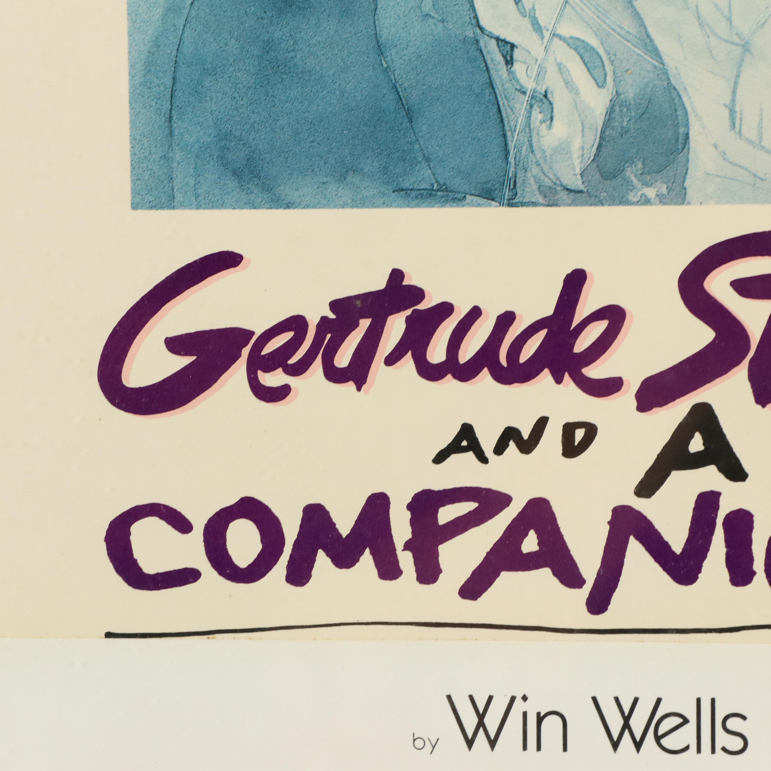 Lucille Lortel Offset Lithograph Poster "Gertrude Stein and a Companion"