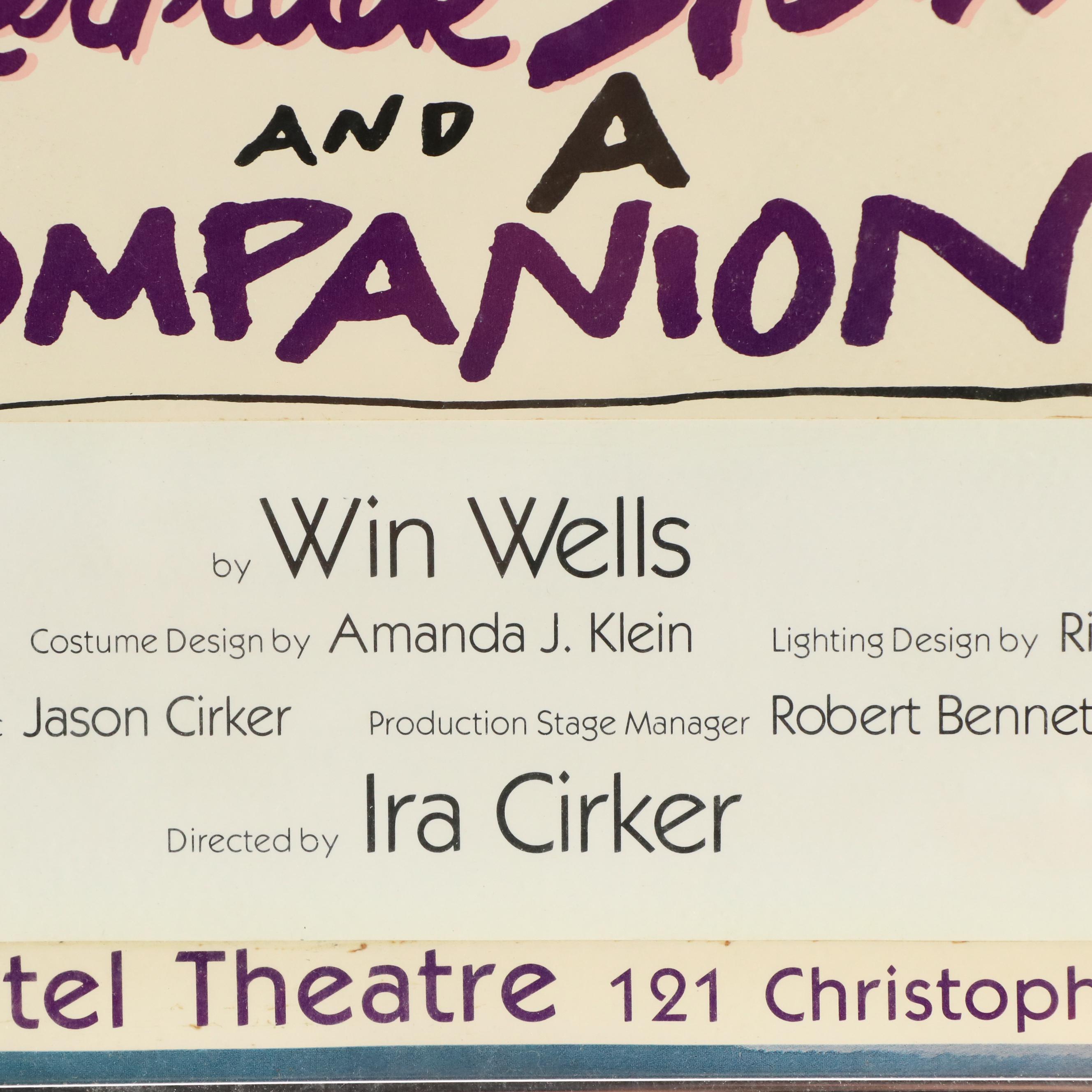 Lucille Lortel Offset Lithograph Poster "Gertrude Stein and a Companion"