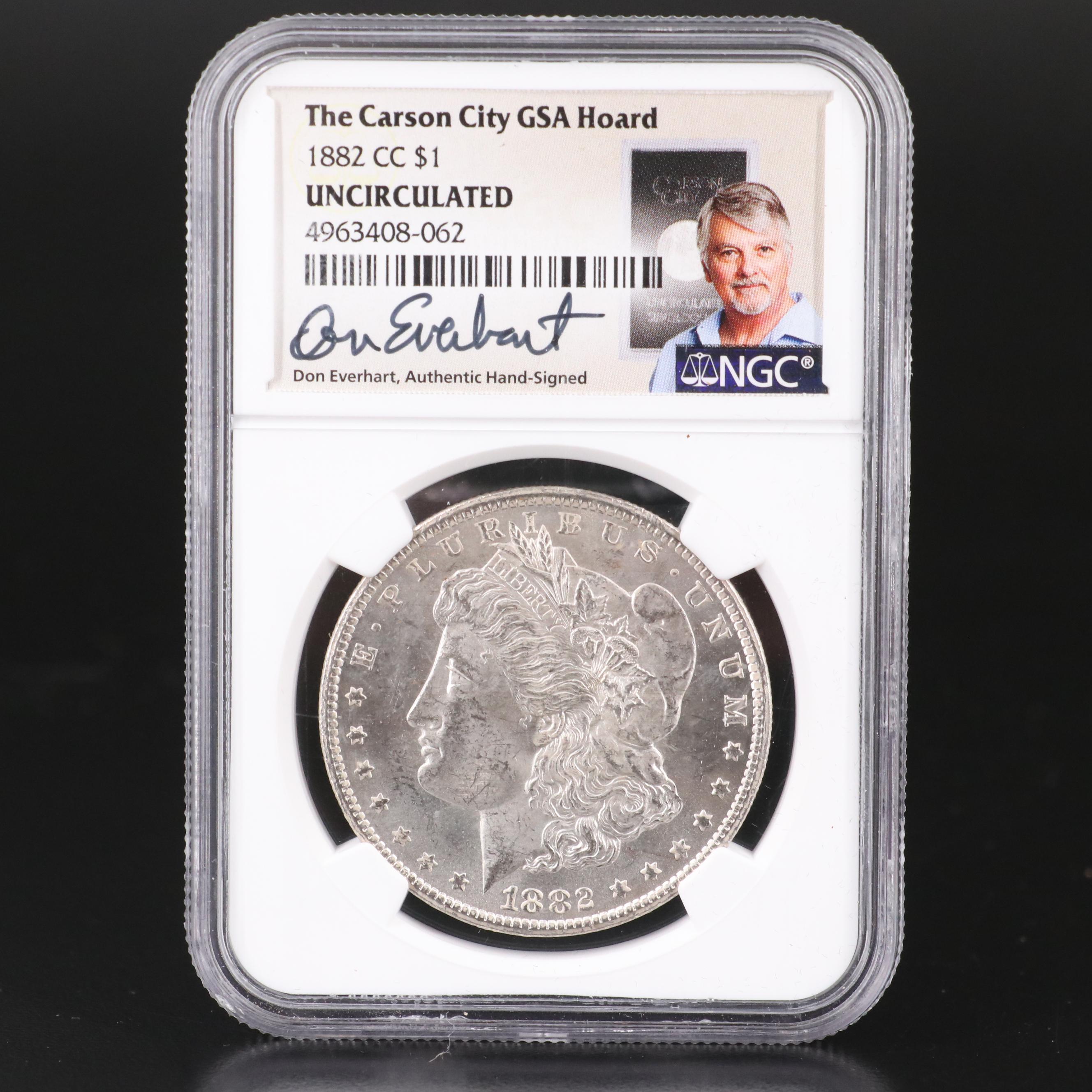 Set of Three NGC Certified Uncirculated Carson City Morgan Dollars