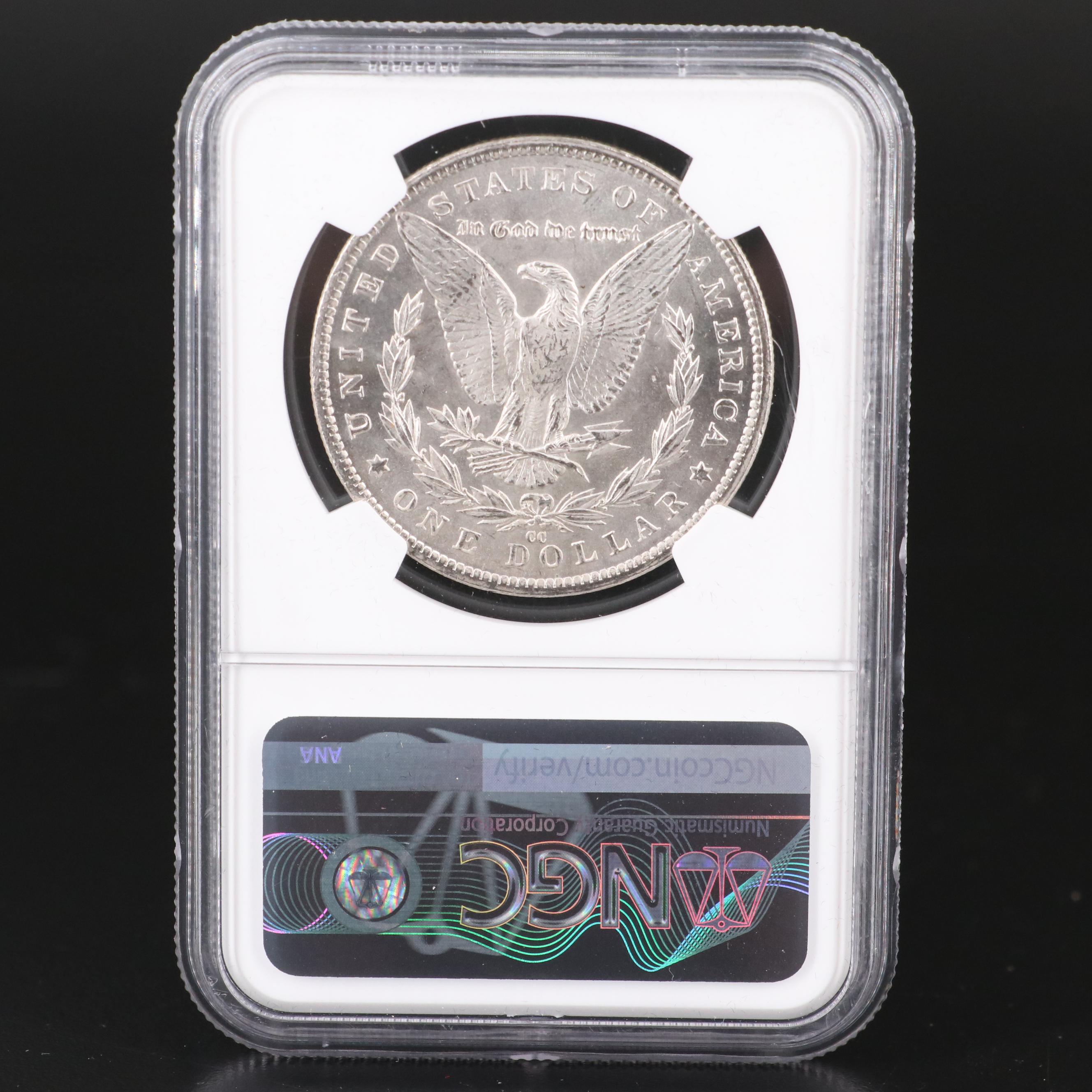 Set of Three NGC Certified Uncirculated Carson City Morgan Dollars