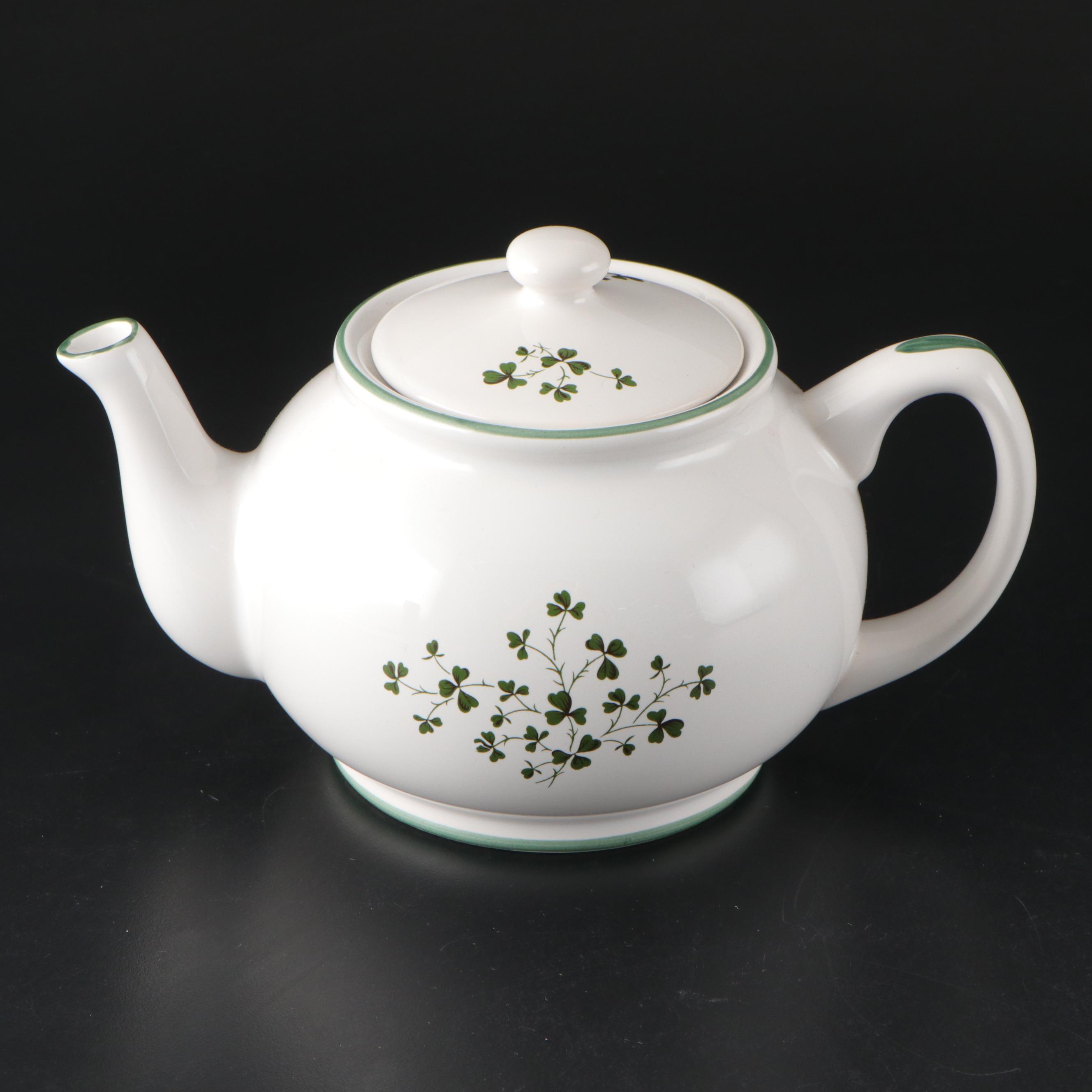 Bewley Irish Imports White Picnic China with Picnic Basket and More, Vintage