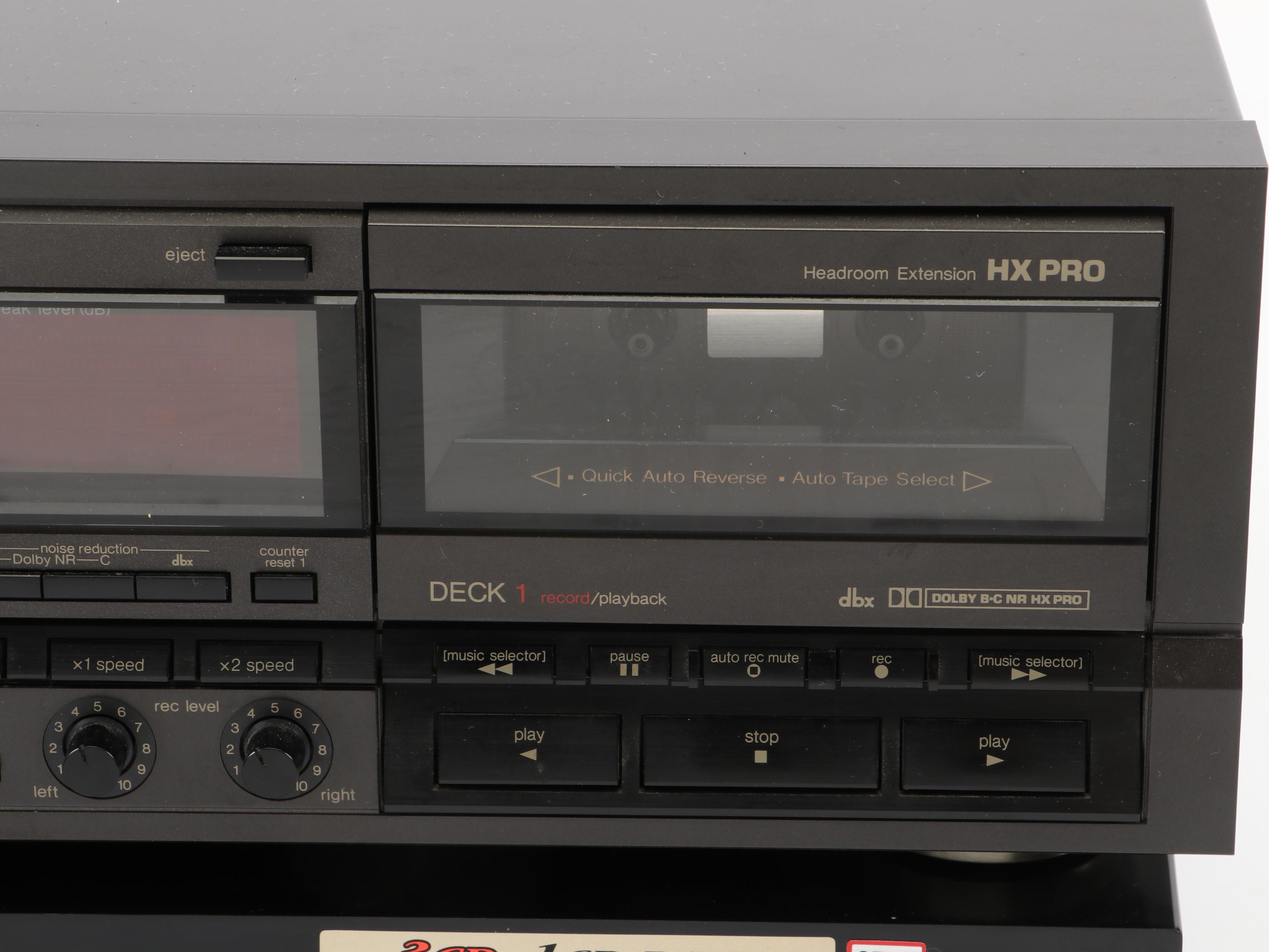 Technics RS-TR555 Stereo Double Cassette Deck and Pioneer PDR-W839 CD Player
