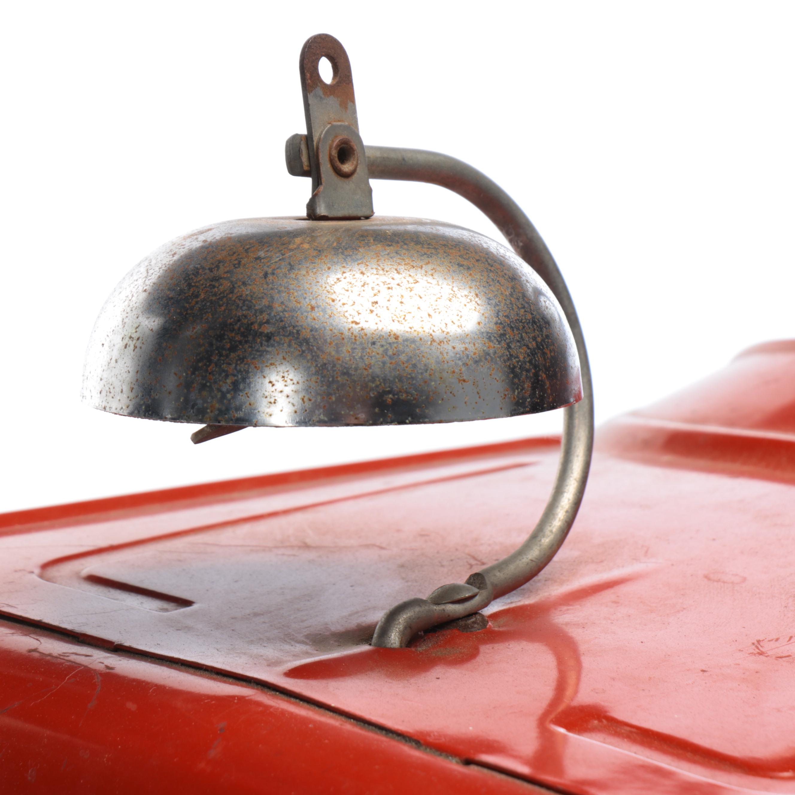 AMF Painted Metal Fire Truck Ride-On-Toy