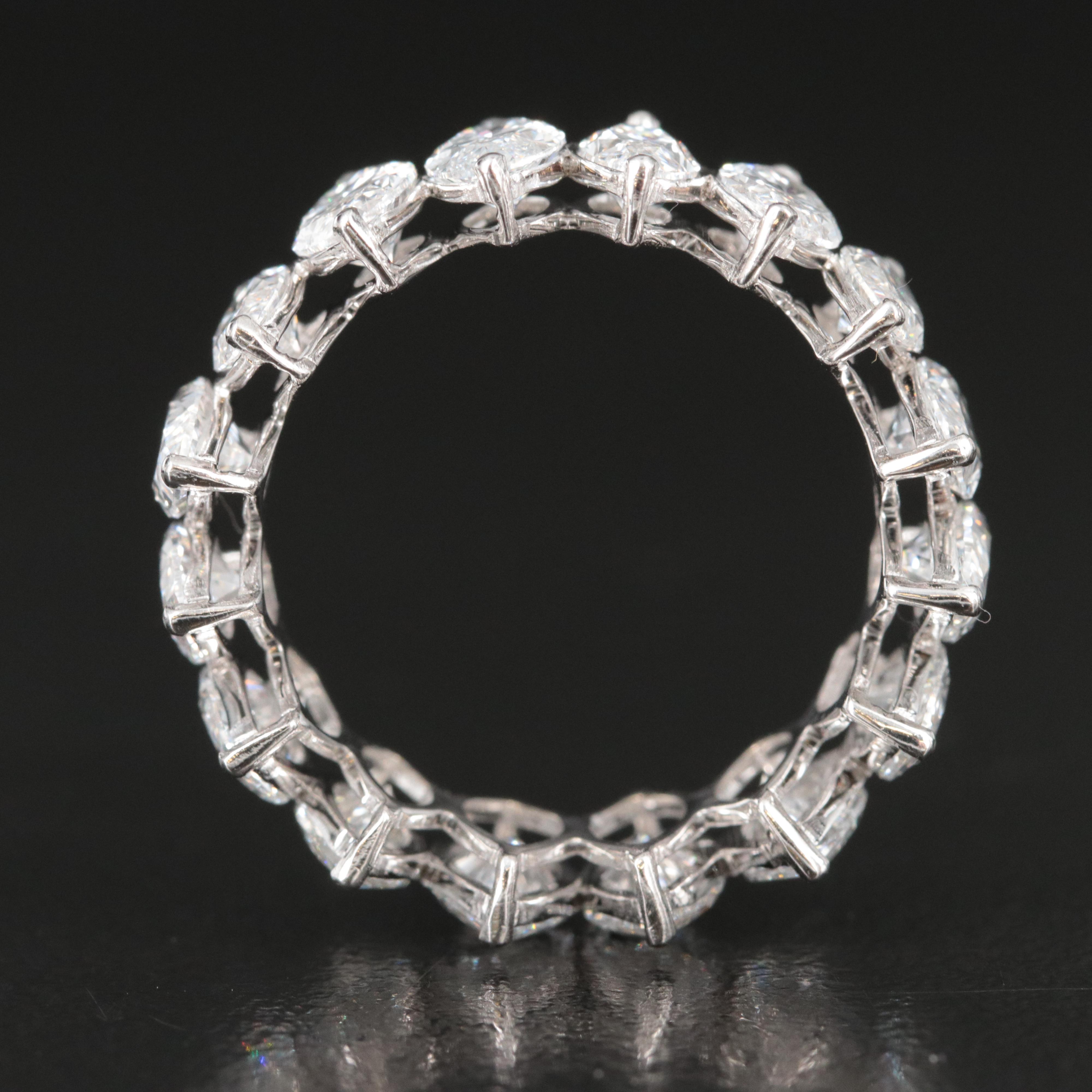 14K 8.10 CTW Lab Grown Marquise Cut Diamond Eternity Band