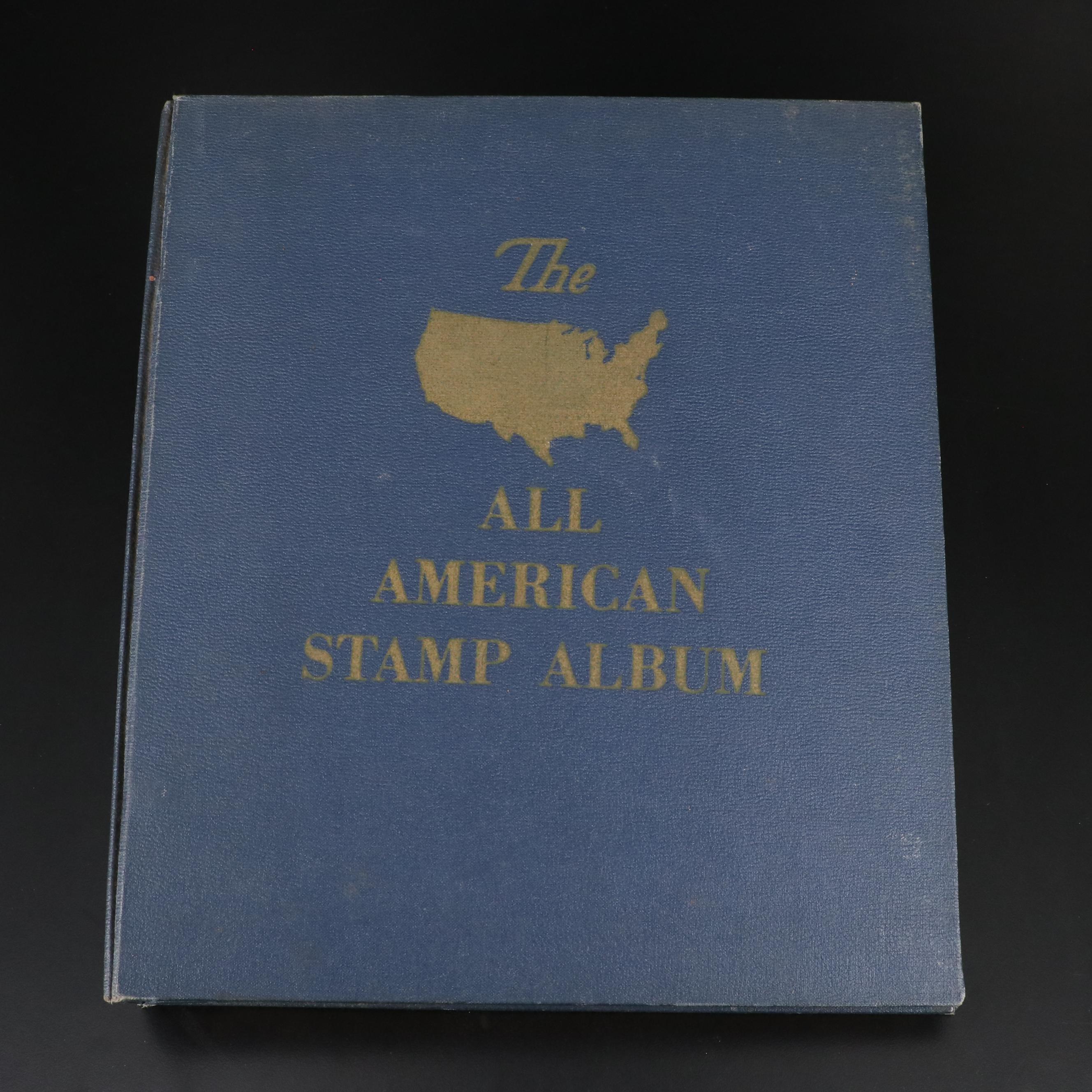 "The All American Stamp Album" Postage Stamp Collection, 1861 to 1960s