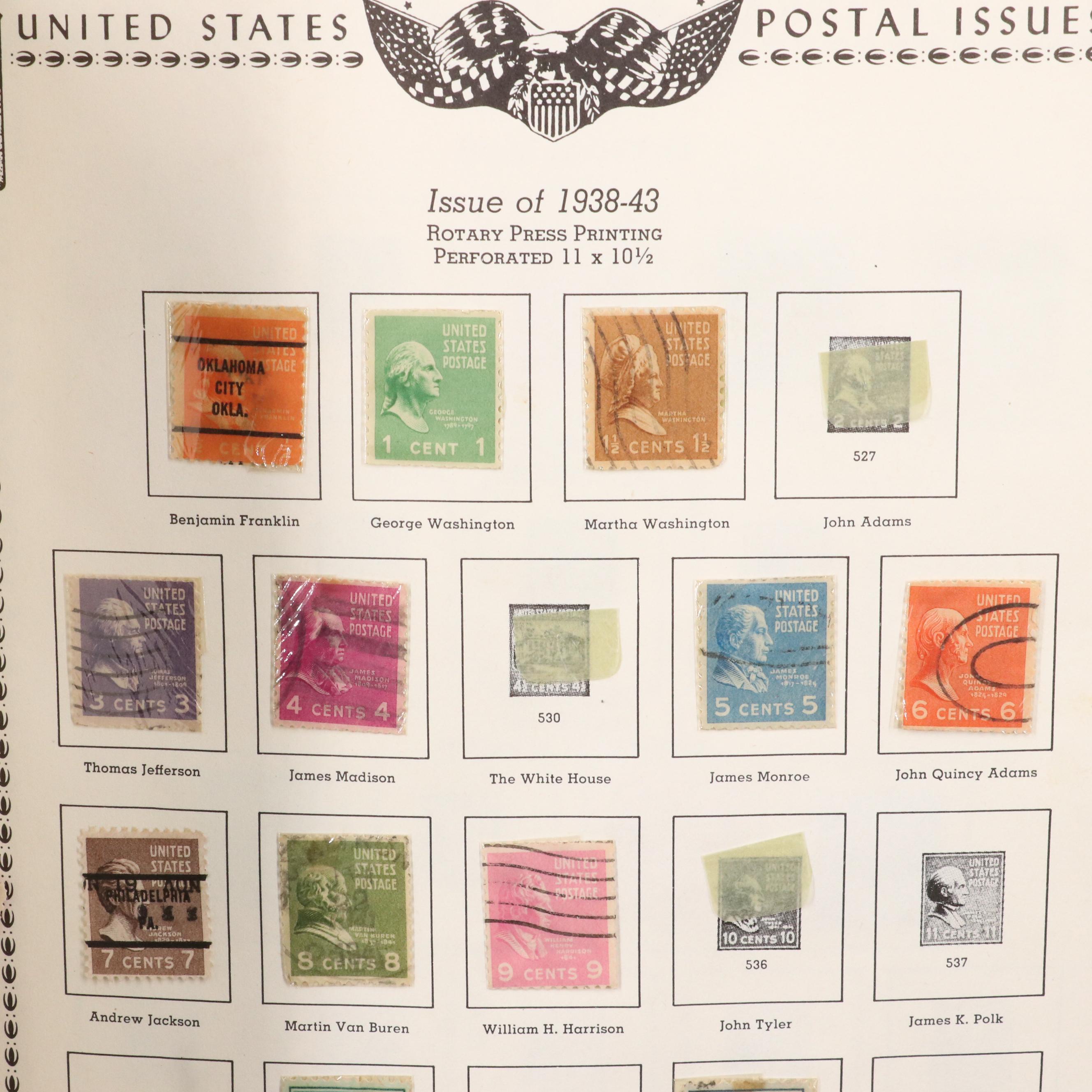"The All American Stamp Album" Postage Stamp Collection, 1861 to 1960s